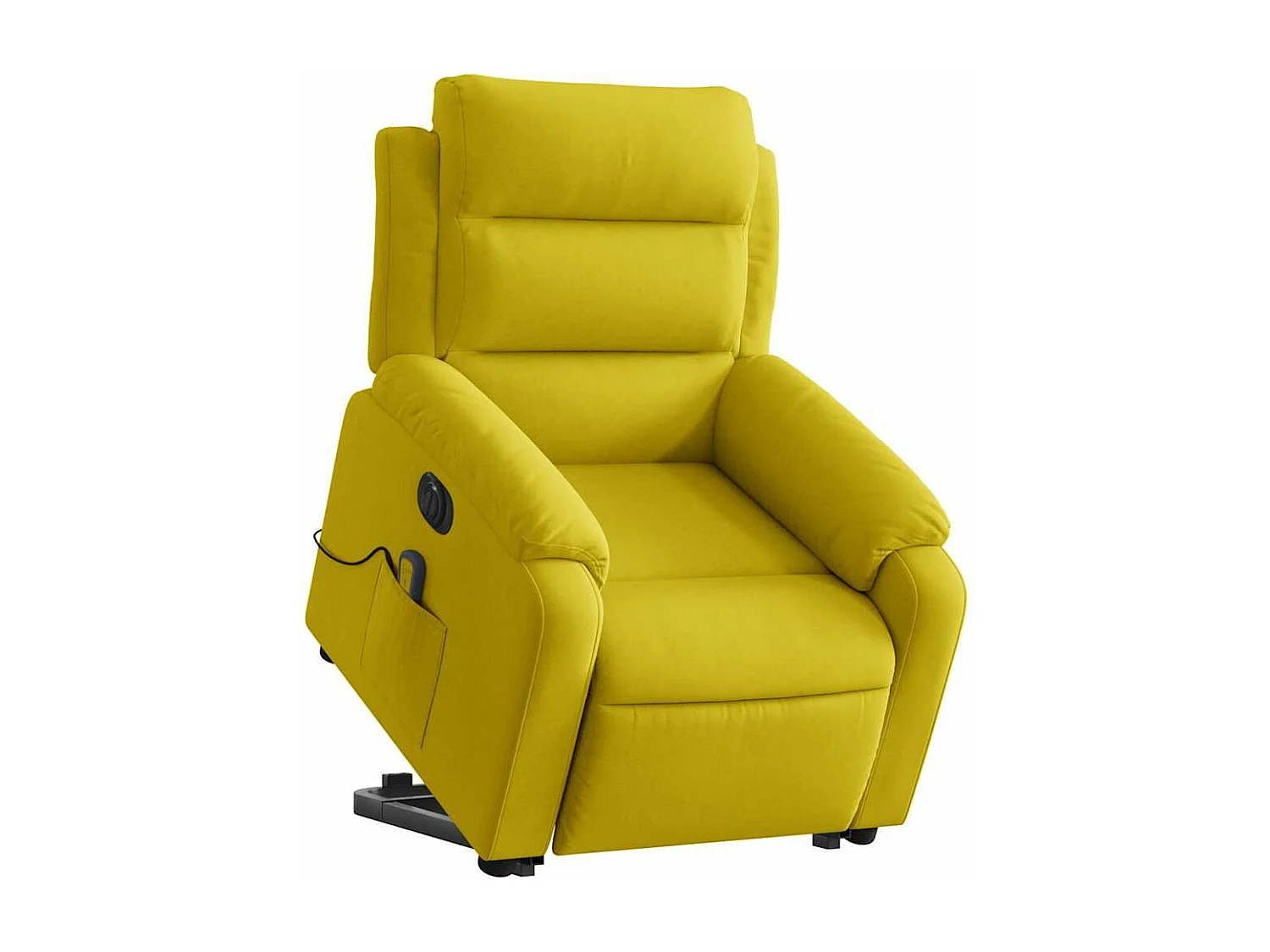 Fauteuil inclinable de massage électrique jaune velours