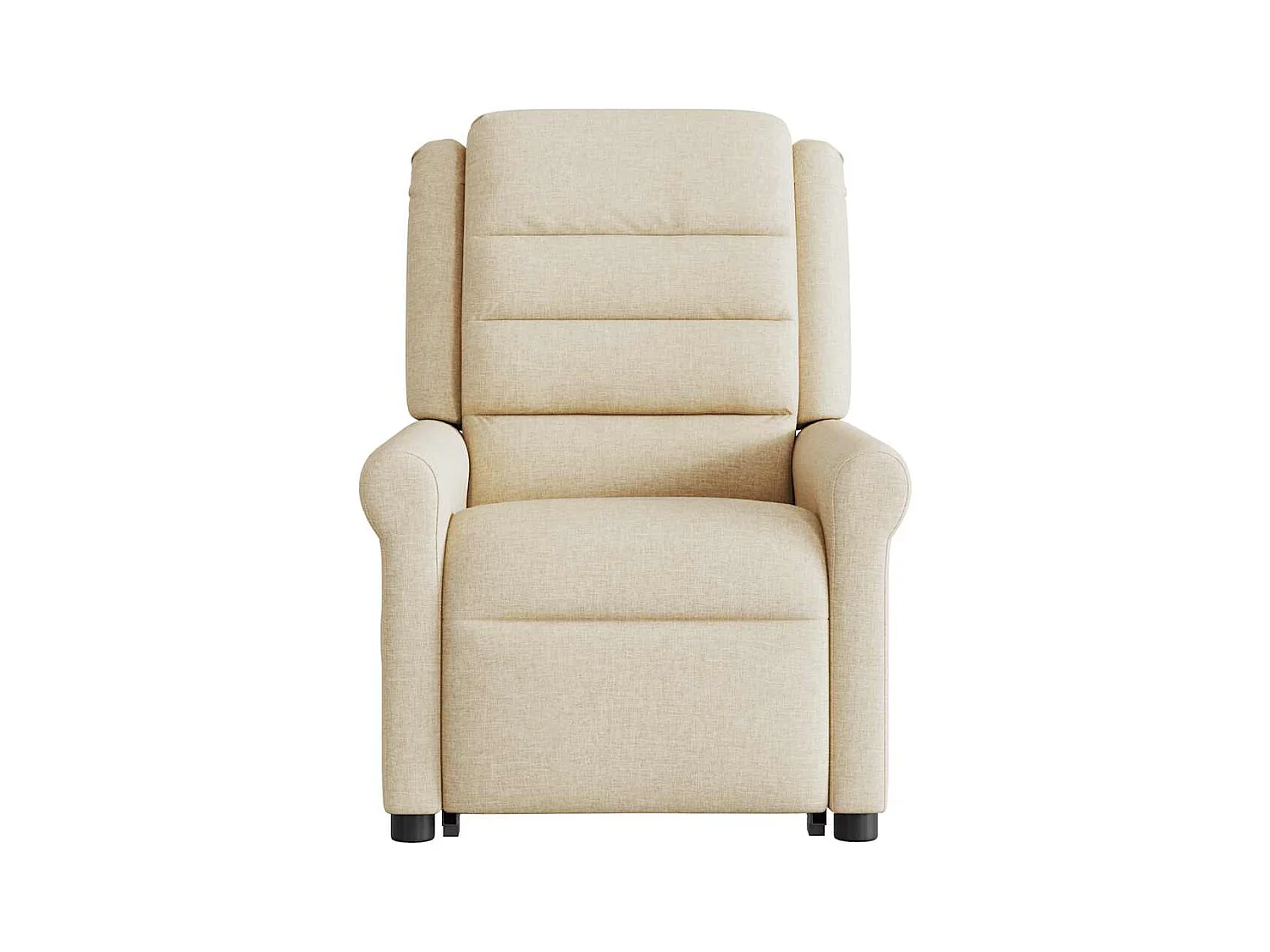 Sillón reclinable de masaje eléctrico de tela color crema