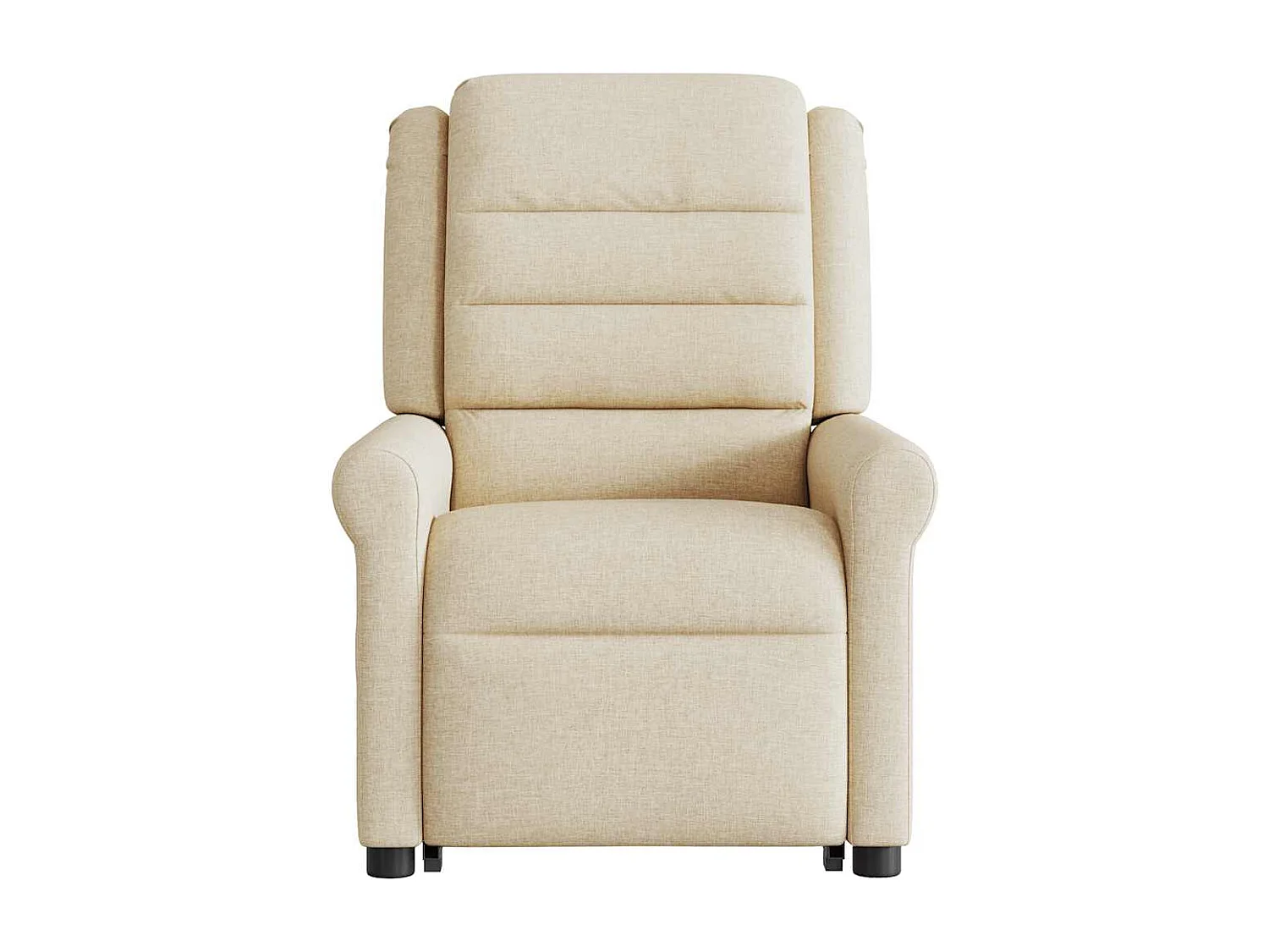 Fauteuil inclinable de massage électrique Crème Tissu