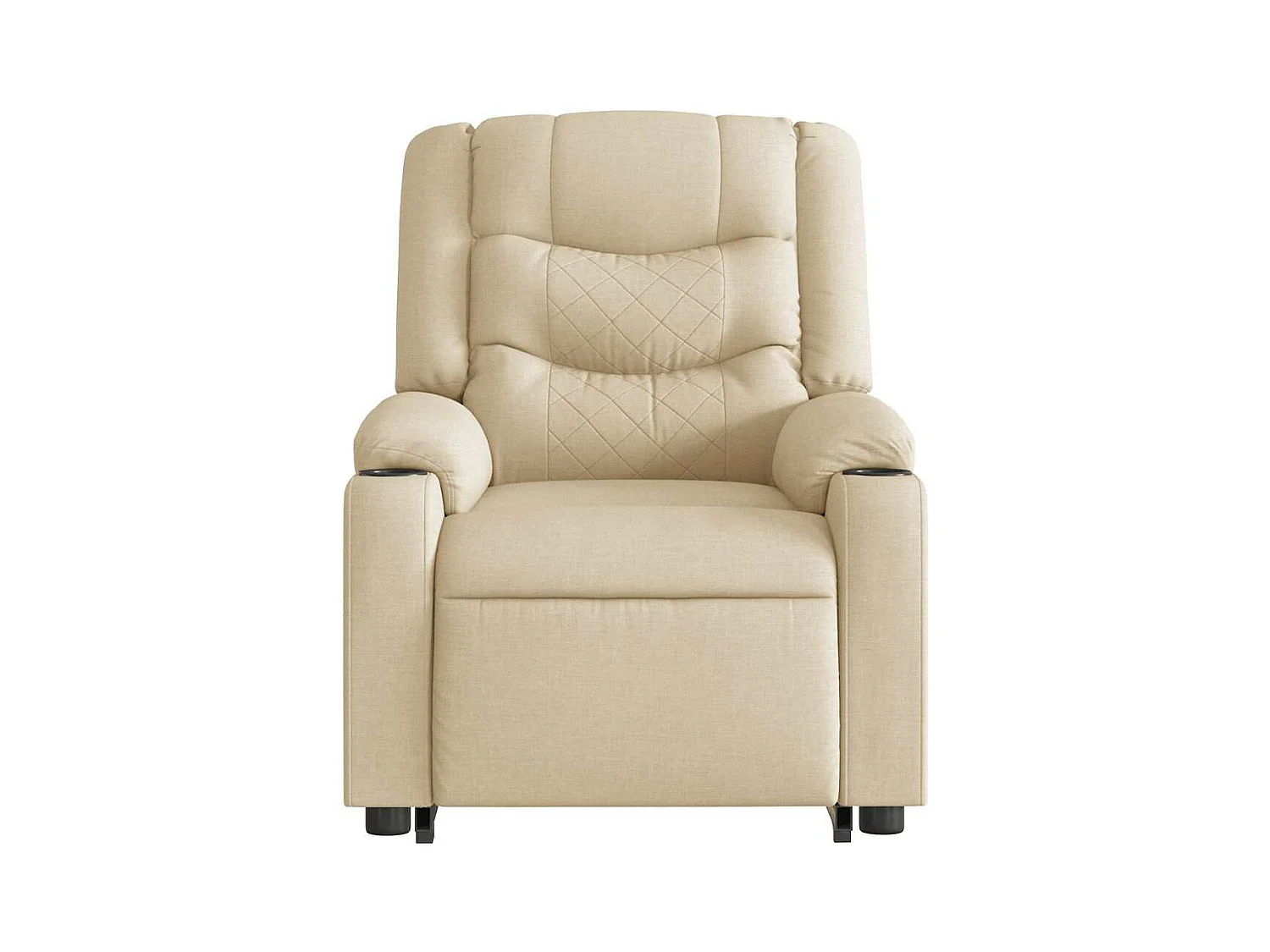 Fauteuil inclinable électrique crème tissu