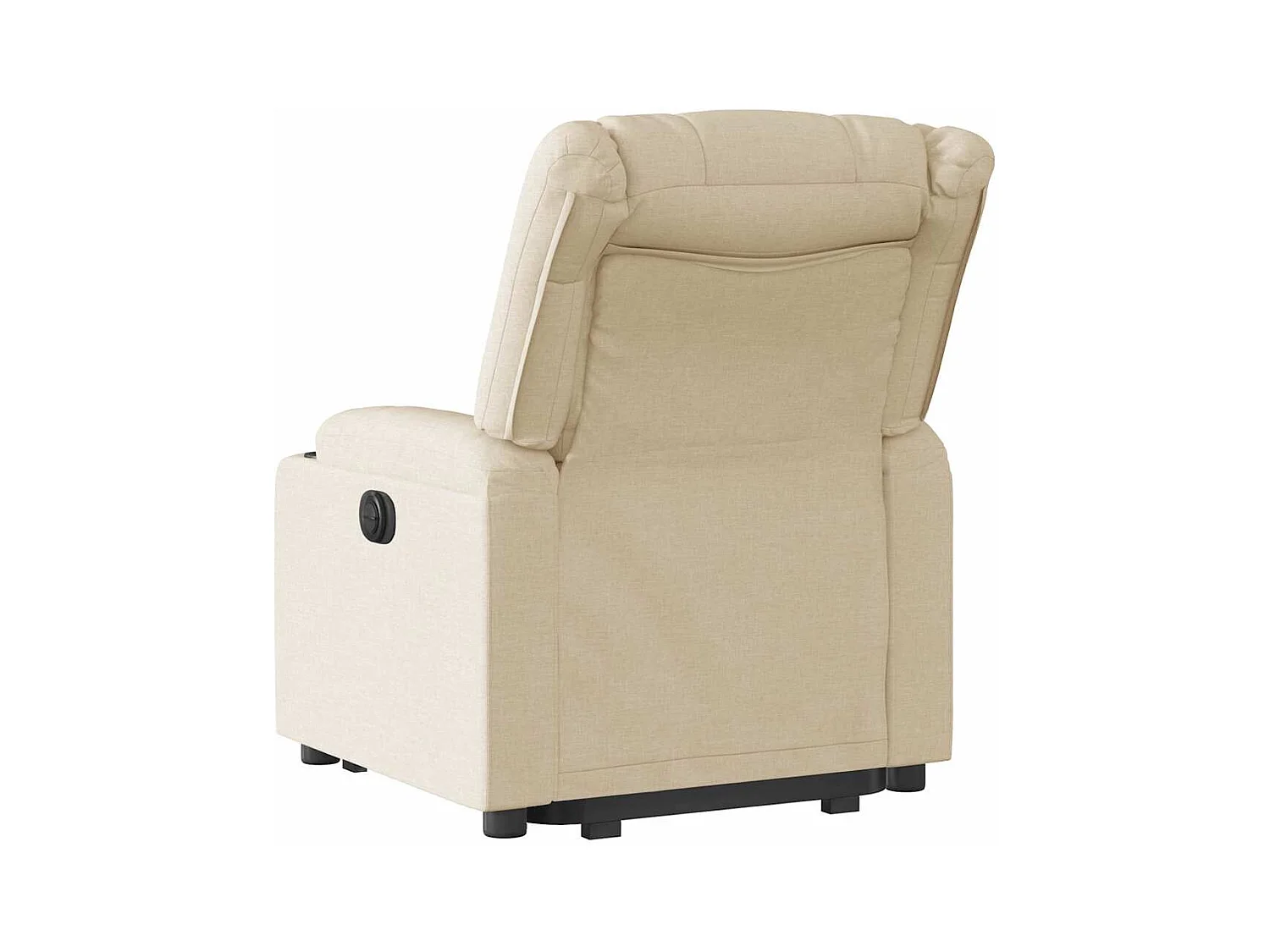 Fauteuil inclinable électrique crème tissu