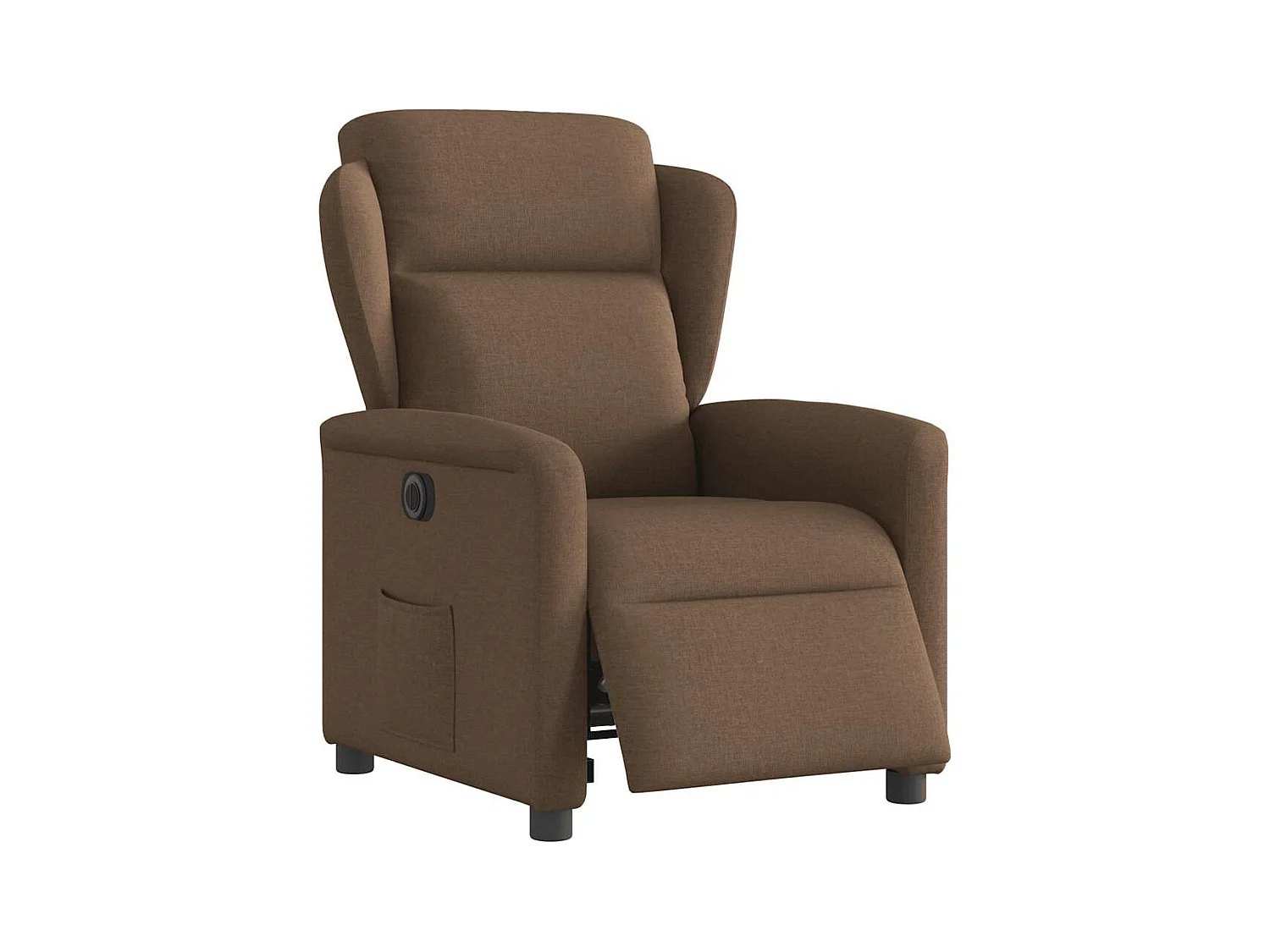 Poltrona reclinabile elettrica in tessuto marrone