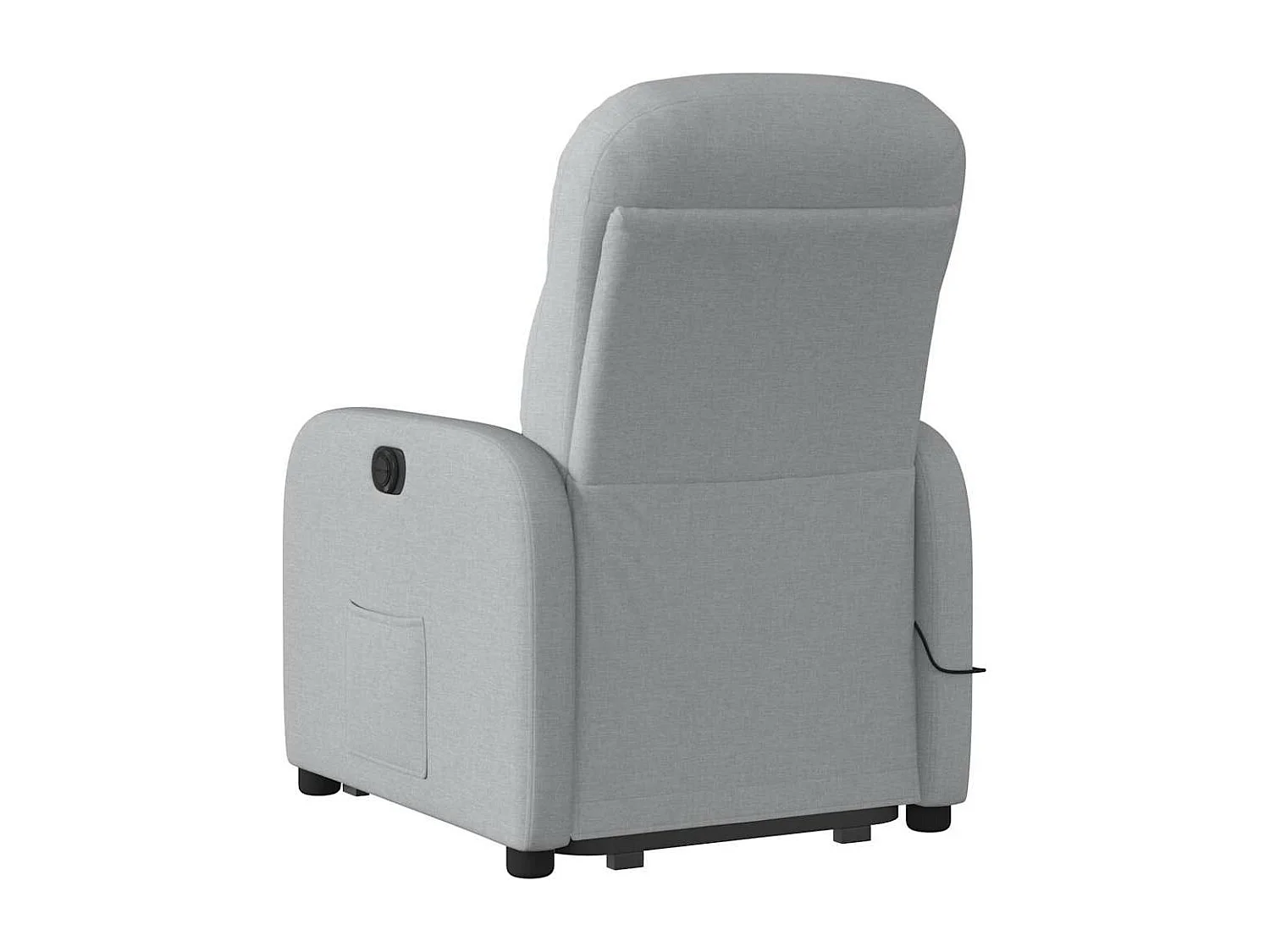 Fauteuil inclinable de massage électrique Gris clair Tissu