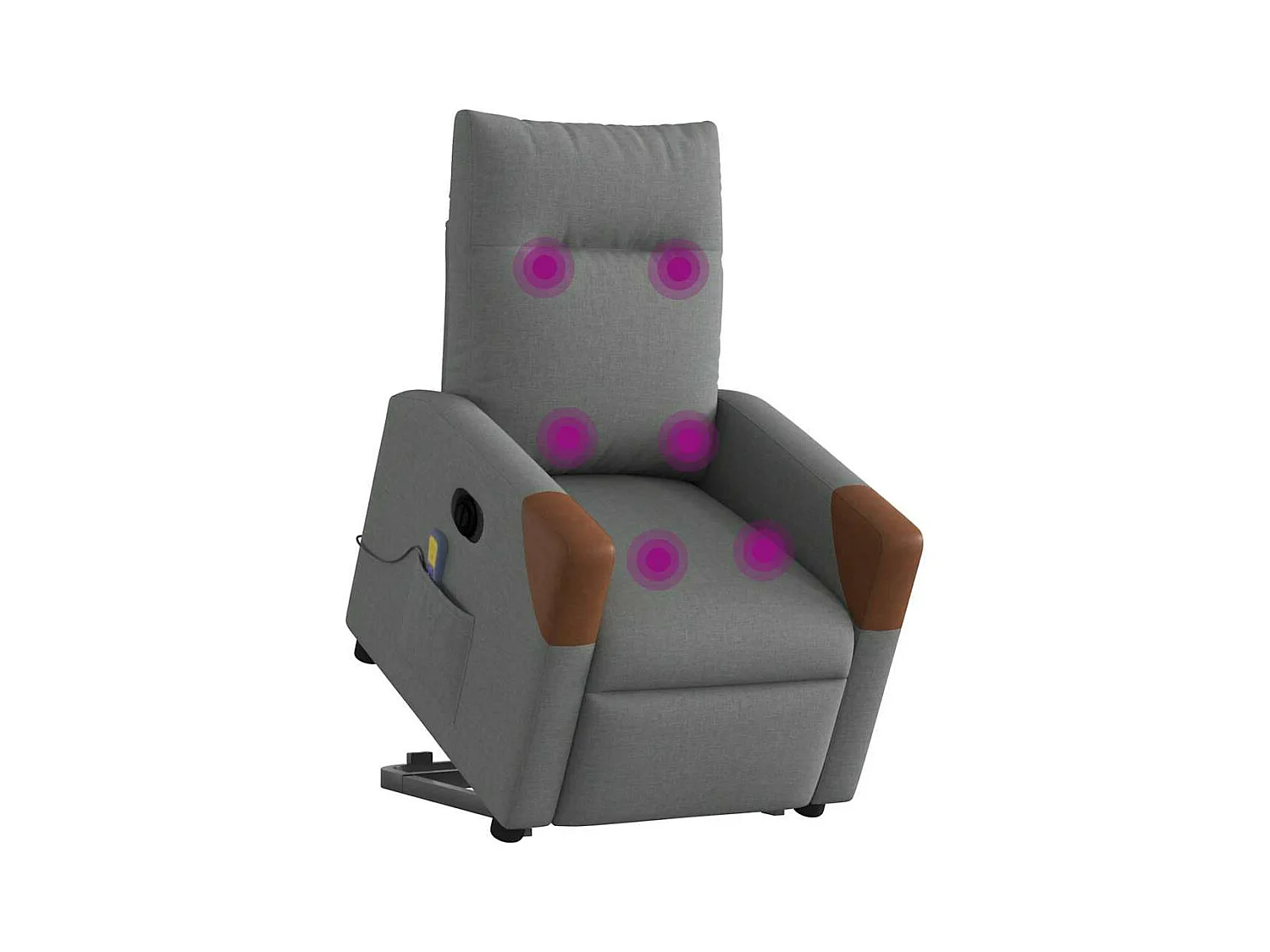 Fauteuil inclinable de massage électrique Gris foncé Tissu