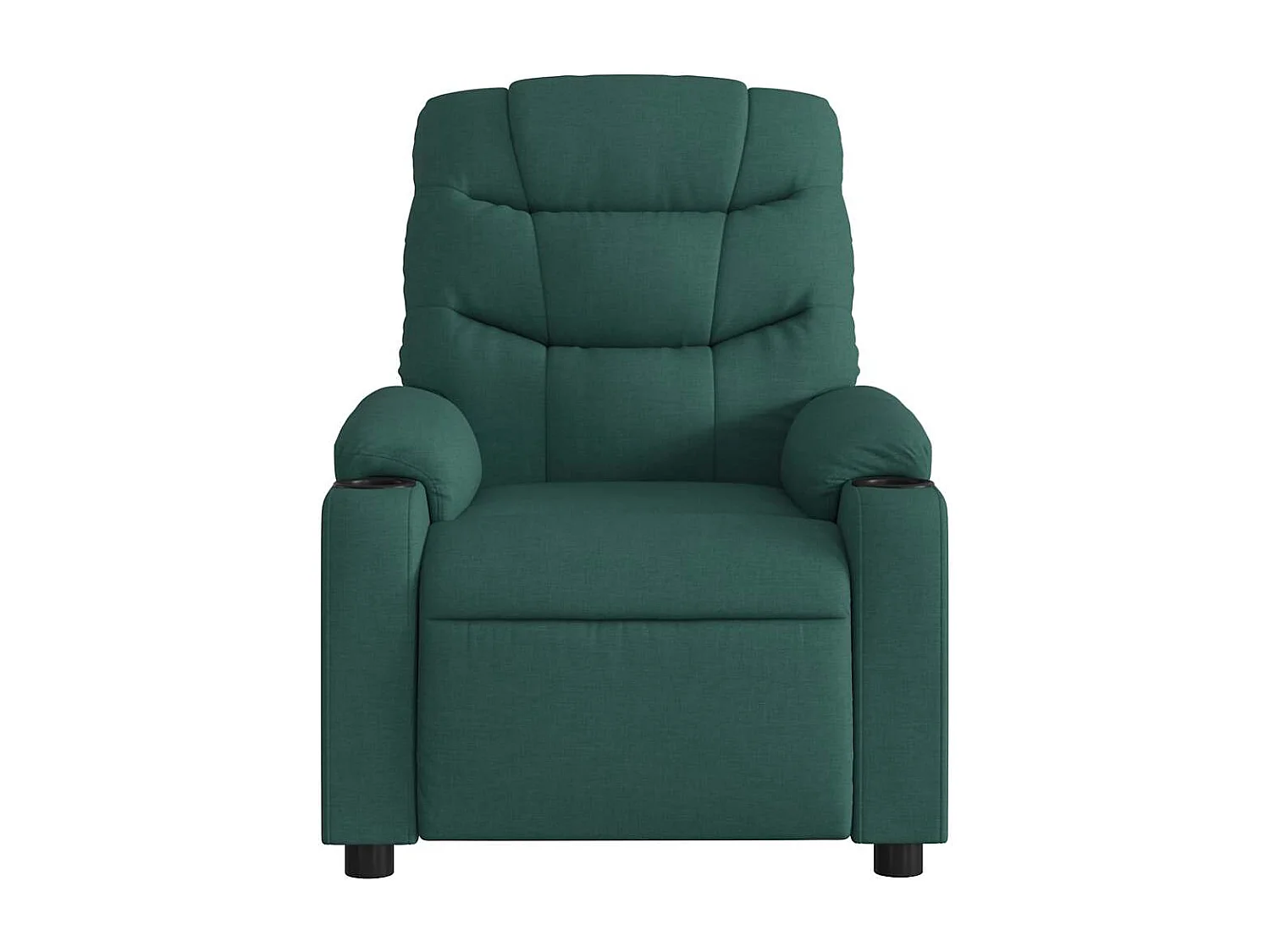 Fauteuil de massage inclinable électrique Vert foncé Tissu