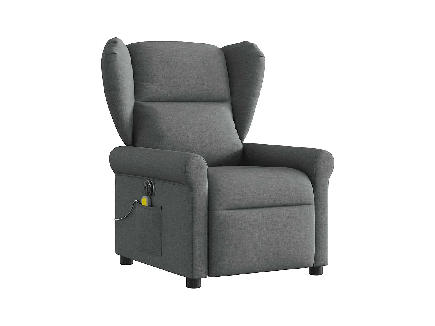 Fauteuil inclinable de massage électrique gris foncé tissu
