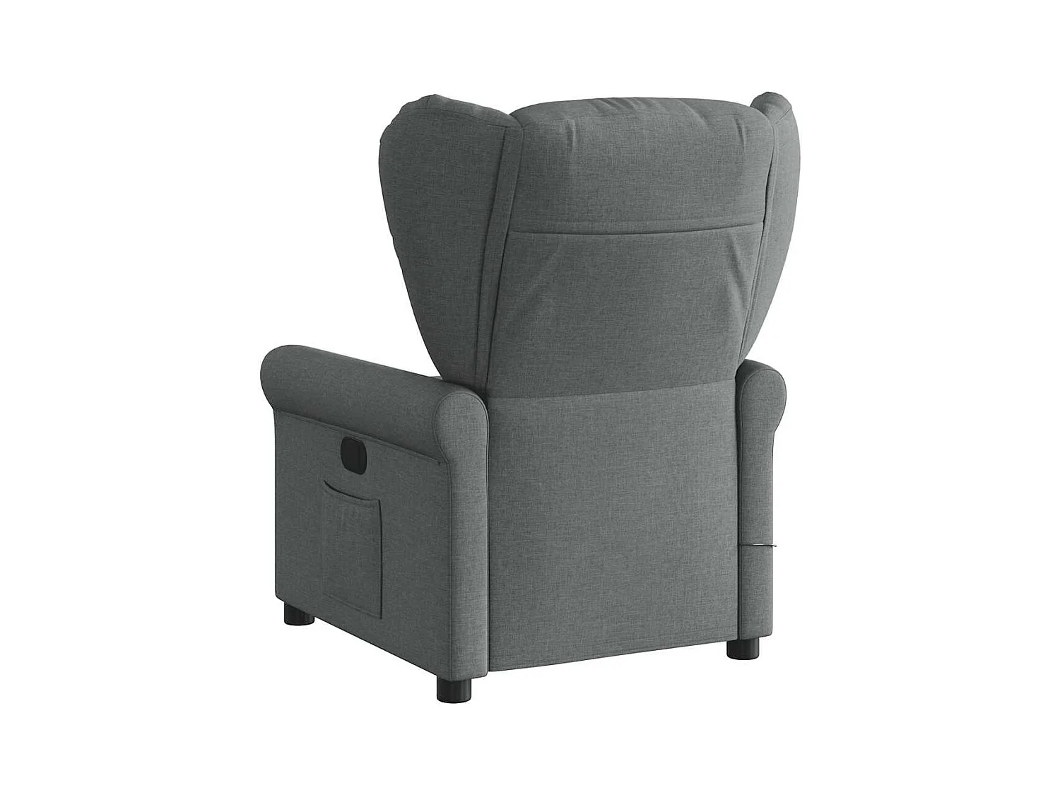 Fauteuil inclinable de massage électrique gris foncé tissu