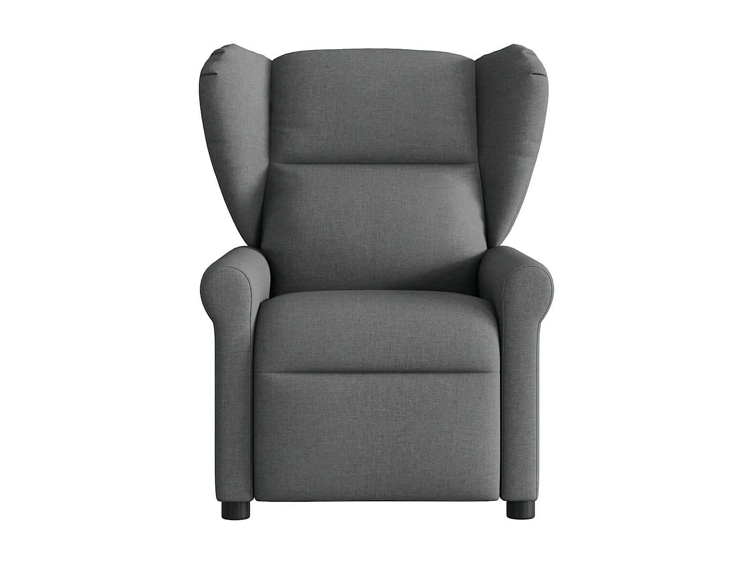 Sillón masajeador eléctrico reclinable de tela gris oscuro
