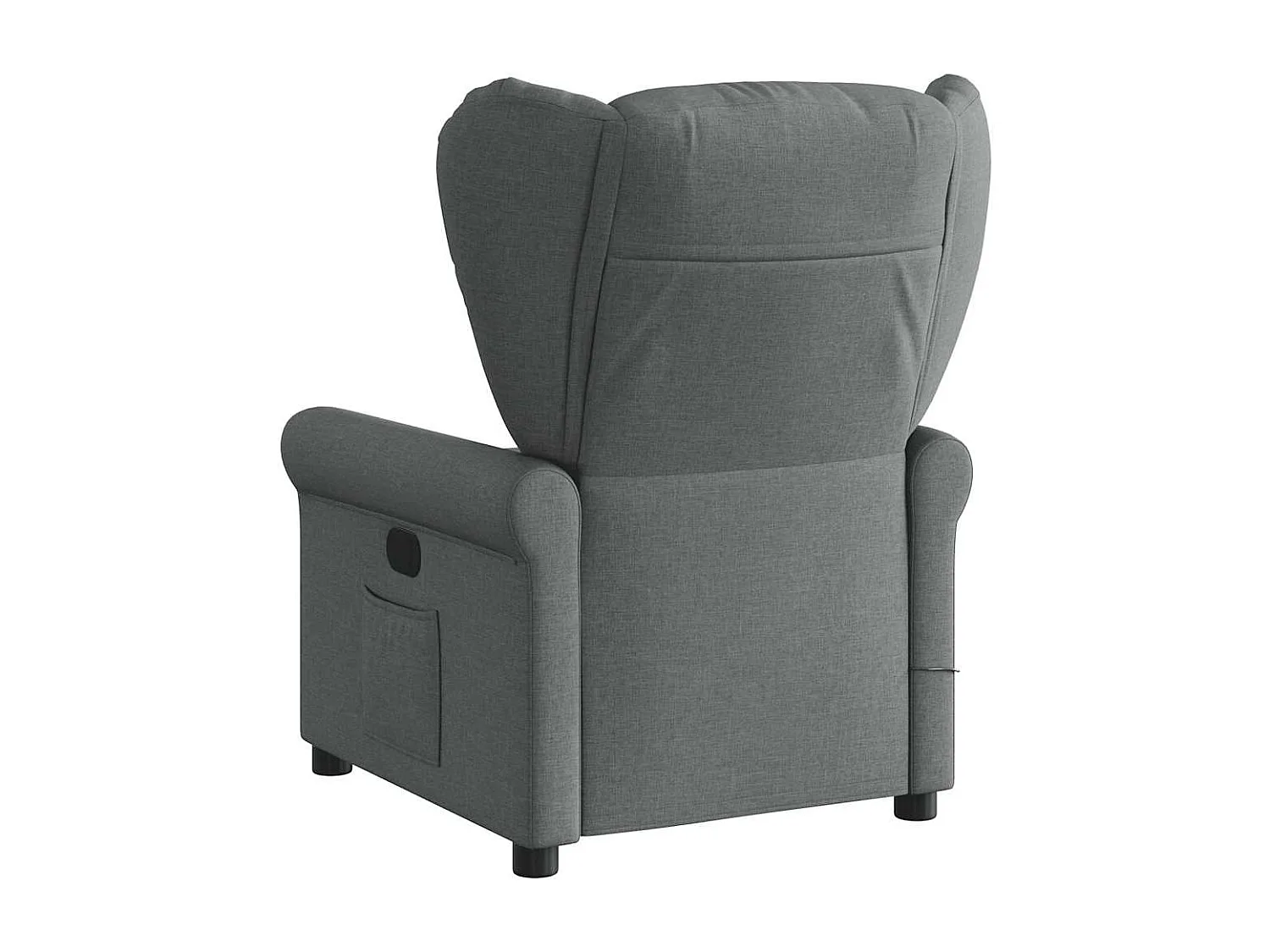 Sillón masajeador eléctrico reclinable de tela gris oscuro