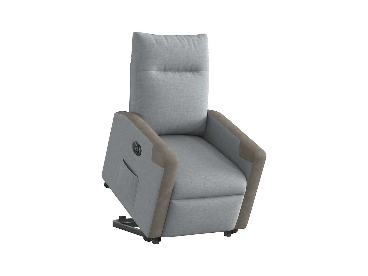 Fauteuil inclinable électrique gris clair tissu