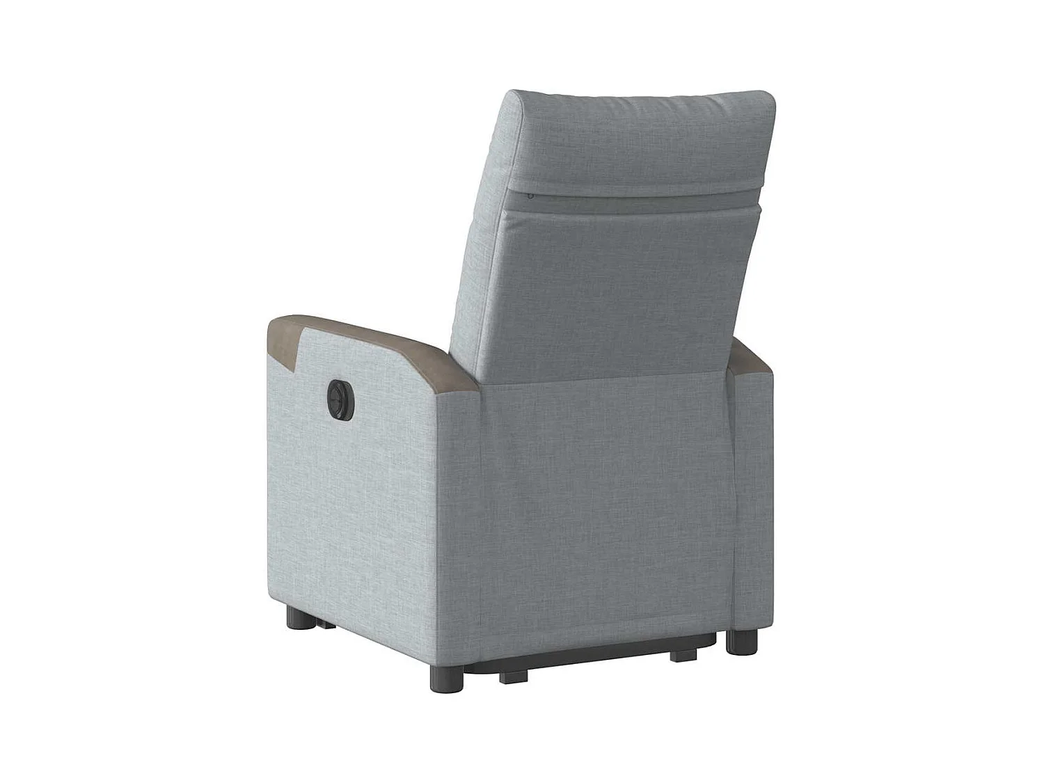 Fauteuil inclinable électrique gris clair tissu