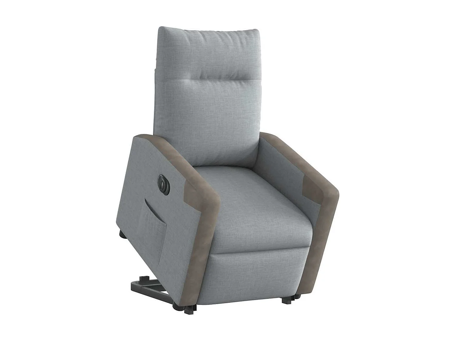 Fauteuil inclinable électrique gris clair tissu