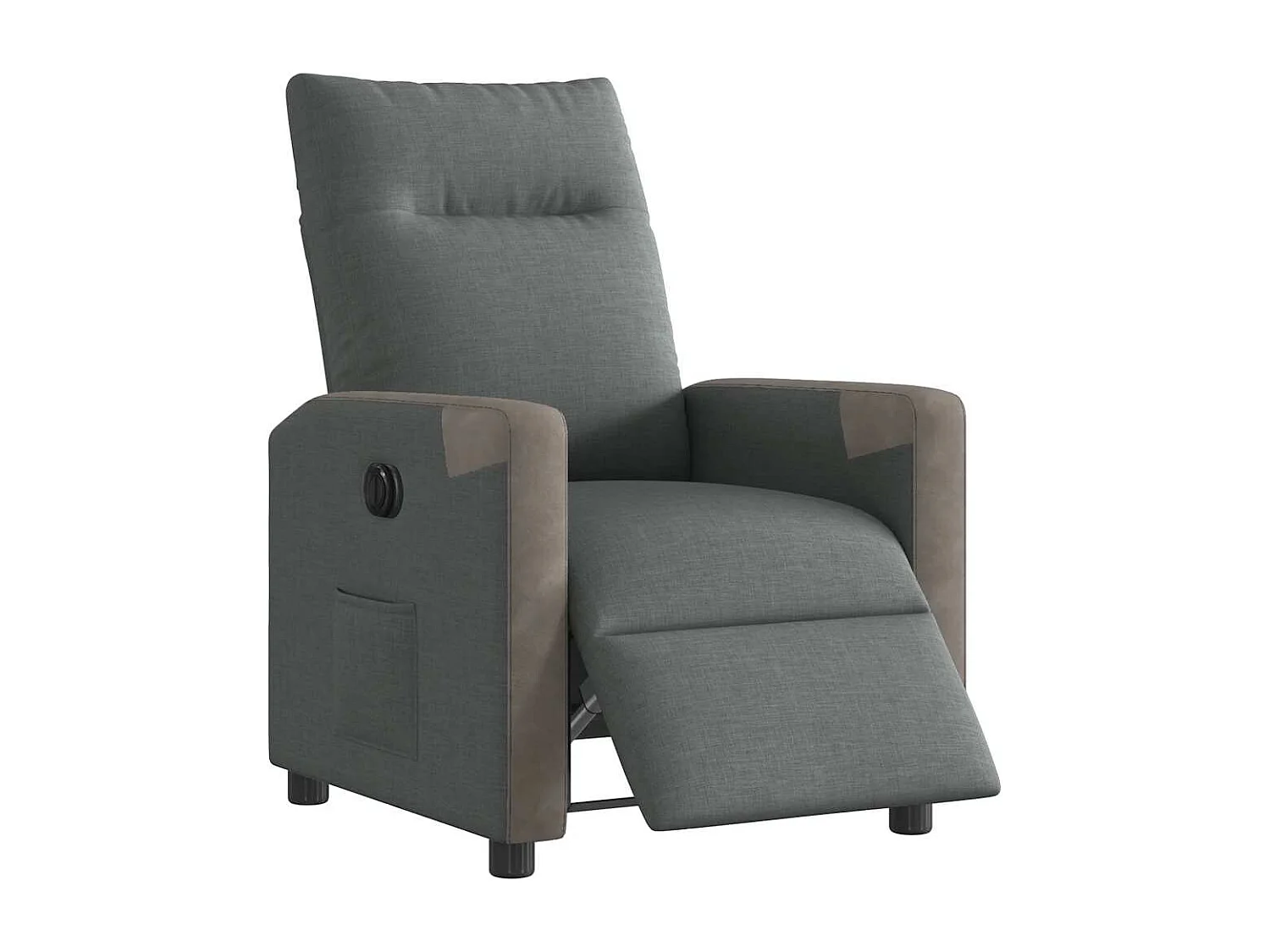 Fauteuil inclinable électrique Gris foncé Tissu