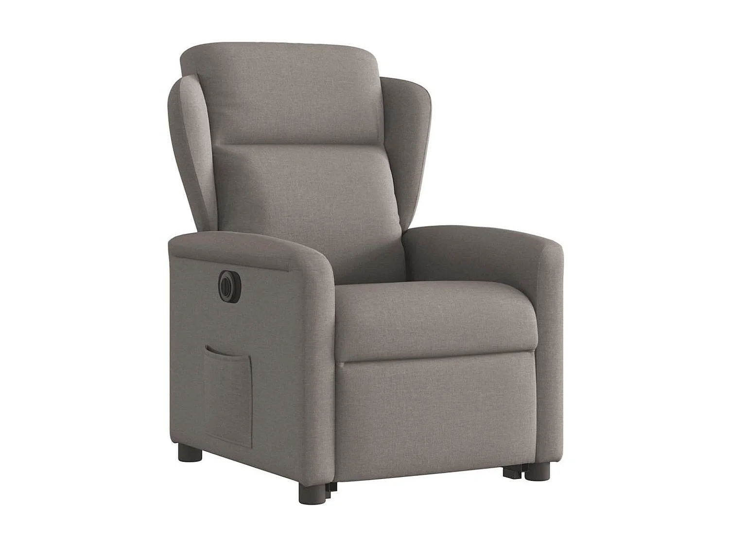 Elektrischer Relaxsessel, taupefarbener Stoff