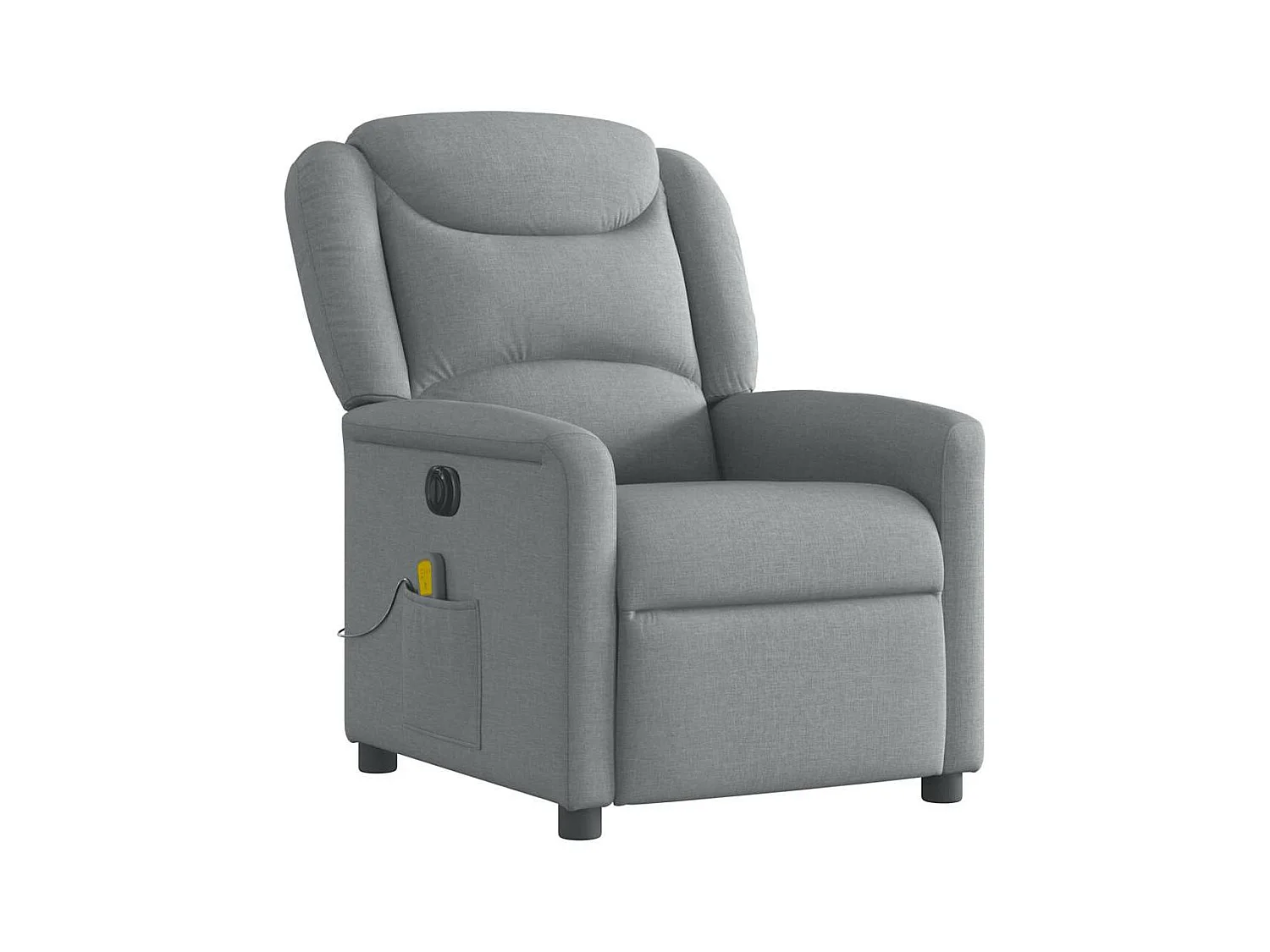 Fauteuil de massage inclinable électrique gris clair tissu
