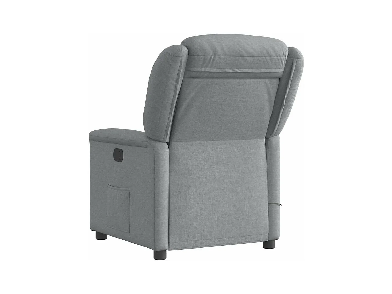 Fauteuil de massage inclinable électrique gris clair tissu