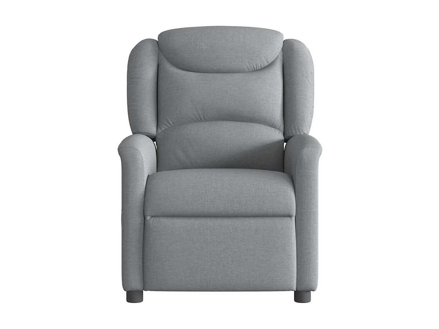 Cadeira de massagem elétrica reclinável de tecido cinza claro