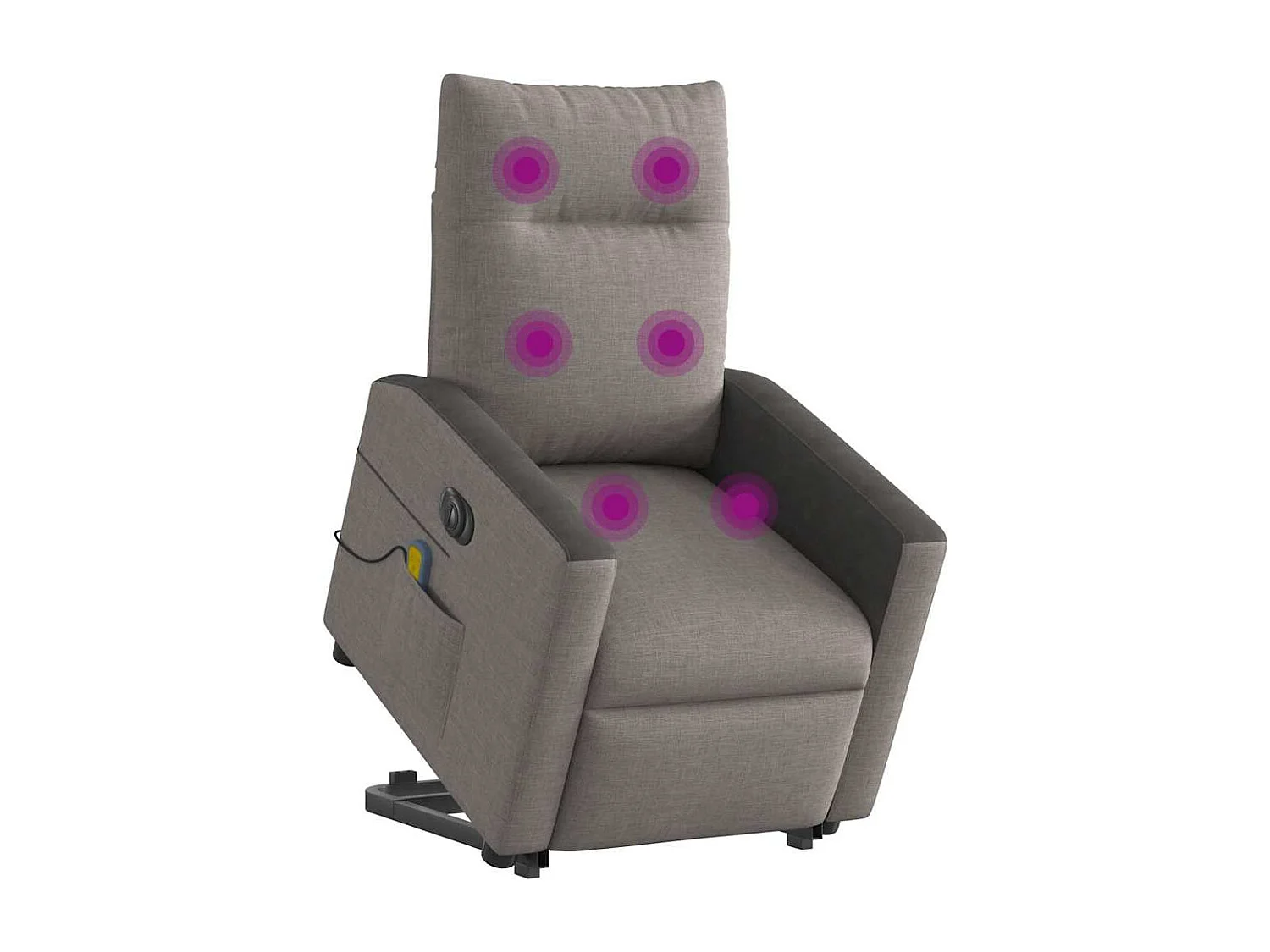 Poltrona massaggiante elettrica in tessuto talpa