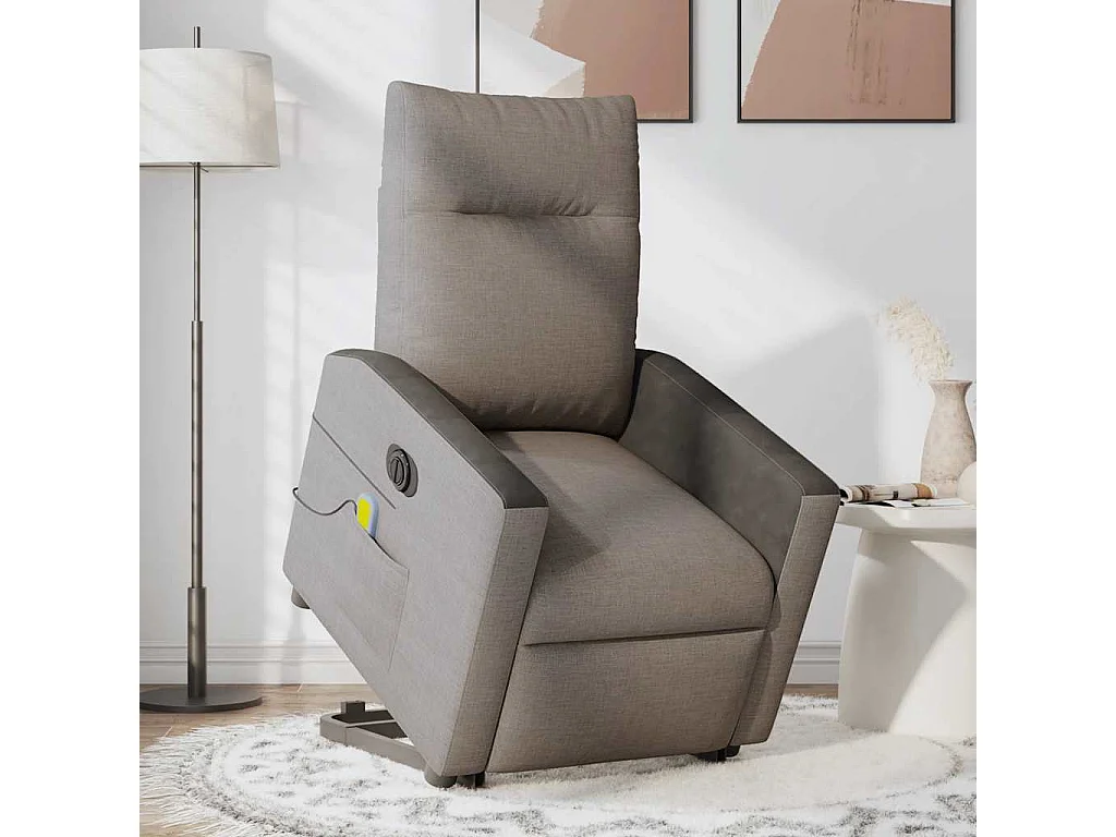 Poltrona massaggiante elettrica in tessuto talpa