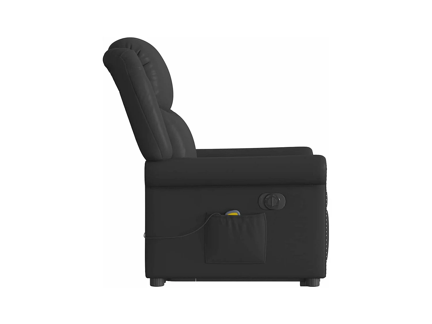 Fauteuil inclinable massage électrique noir brillant similicuir