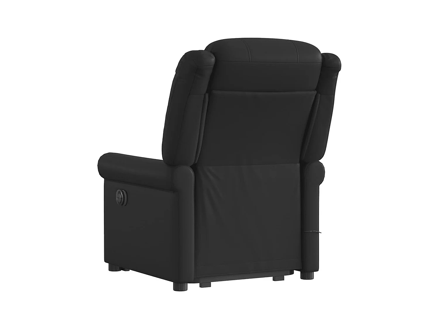 Fauteuil inclinable massage électrique noir brillant similicuir