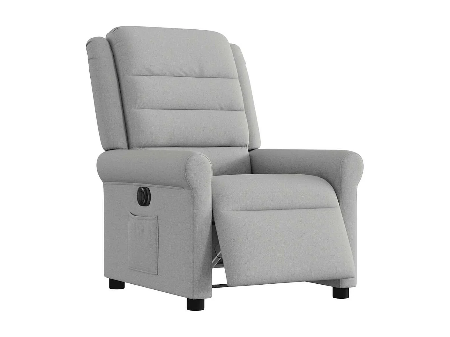 Fauteuil inclinable électrique gris nuage tissu