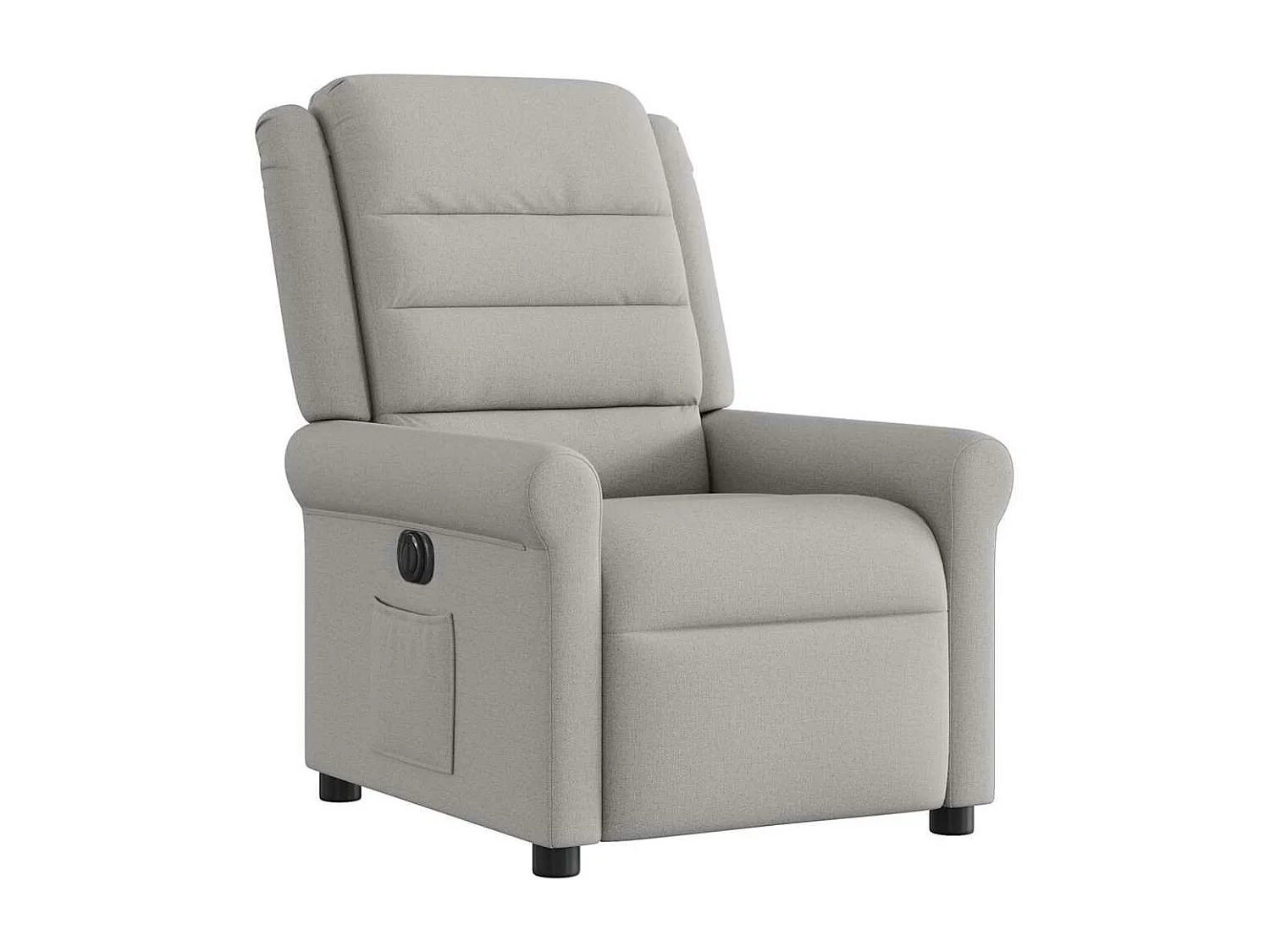 Fauteuil inclinable électrique gris nuage tissu