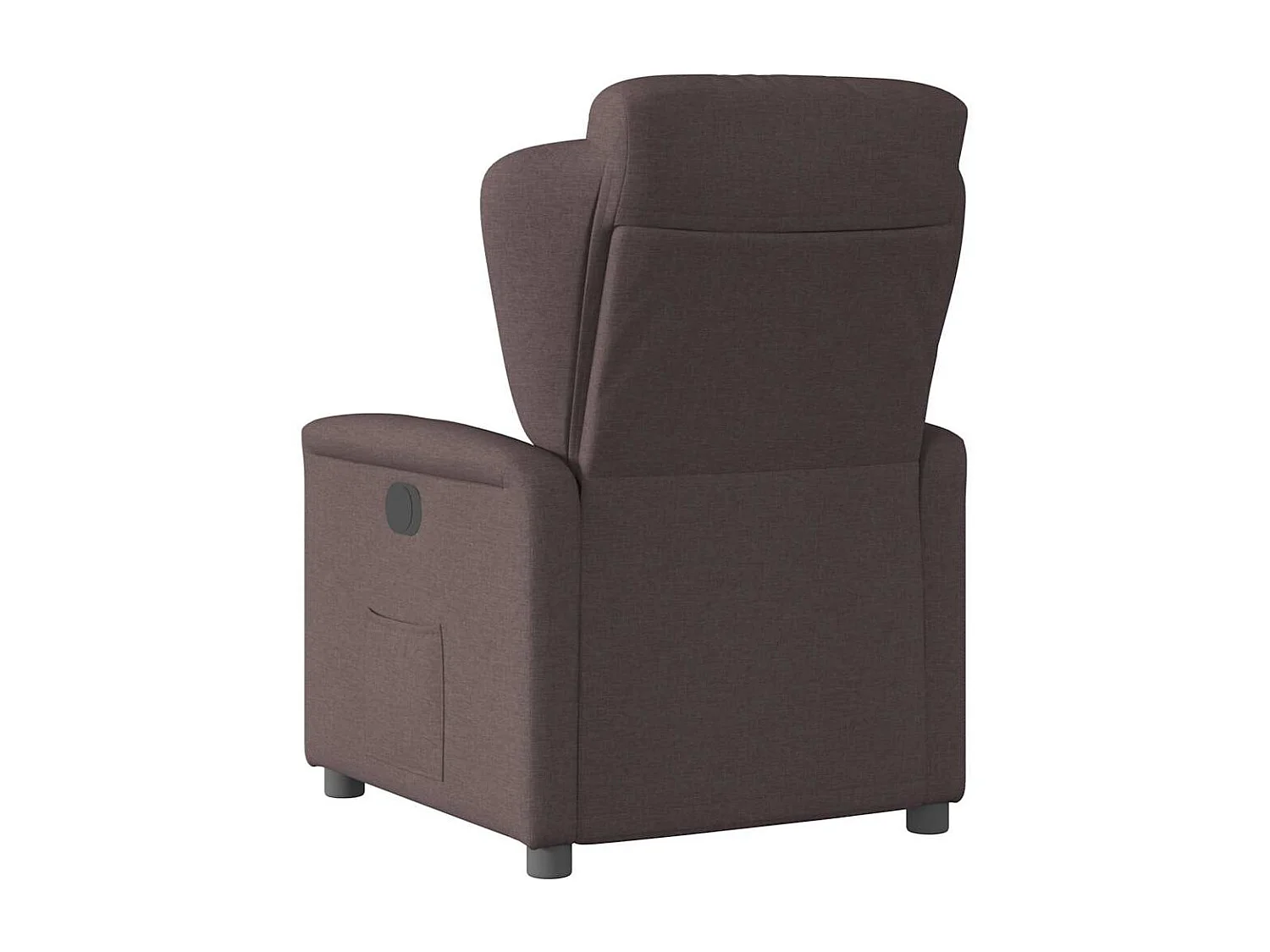 Fauteuil inclinable électrique Marron foncé Tissu