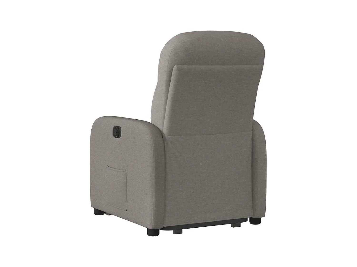 Poltrona reclinabile elettrica in tessuto color talpa