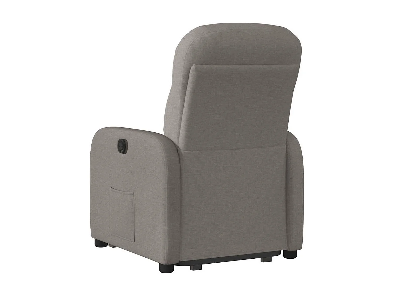 Poltrona reclinabile elettrica in tessuto color talpa