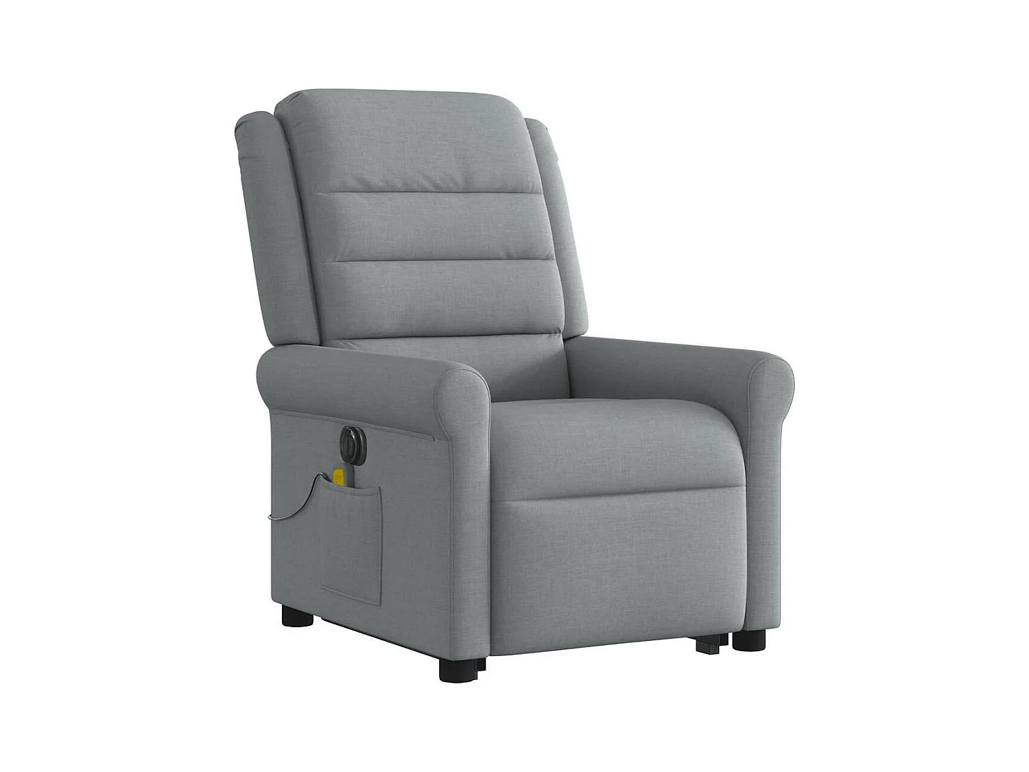 Fauteuil inclinable de massage électrique Gris clair Tissu