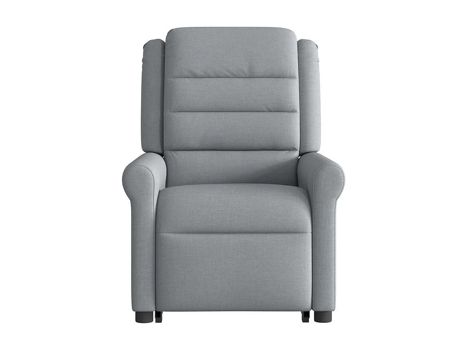 Sillón reclinable de masaje eléctrico de tela gris claro