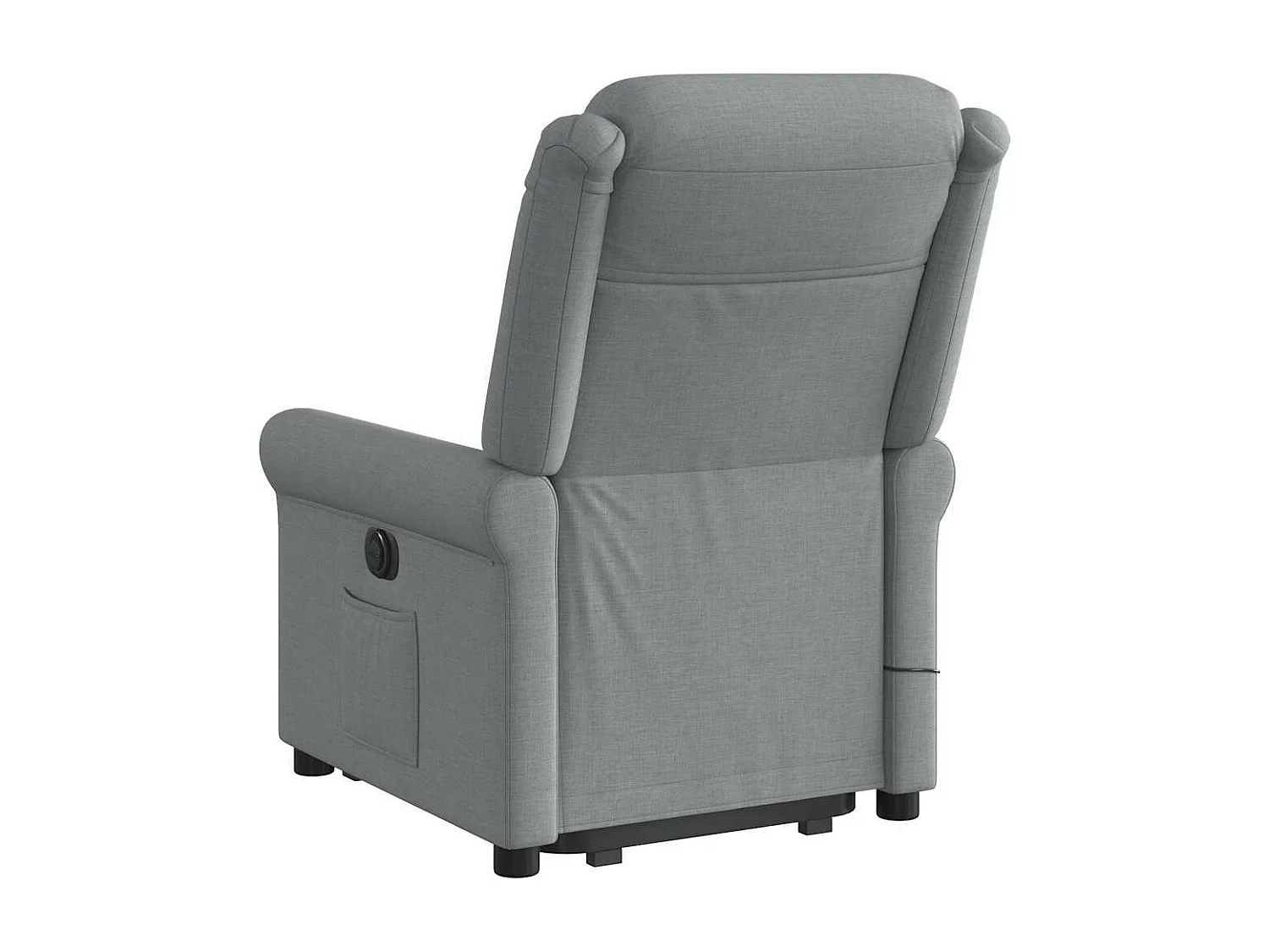 Sillón reclinable de masaje eléctrico de tela gris claro