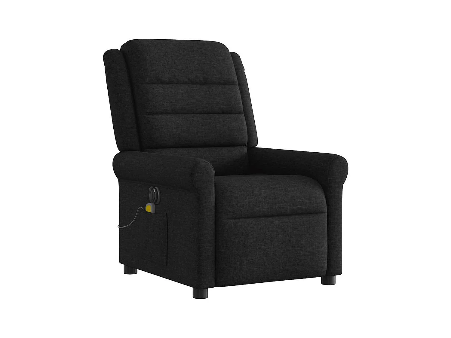 Fauteuil de massage inclinable électrique Noir Tissu