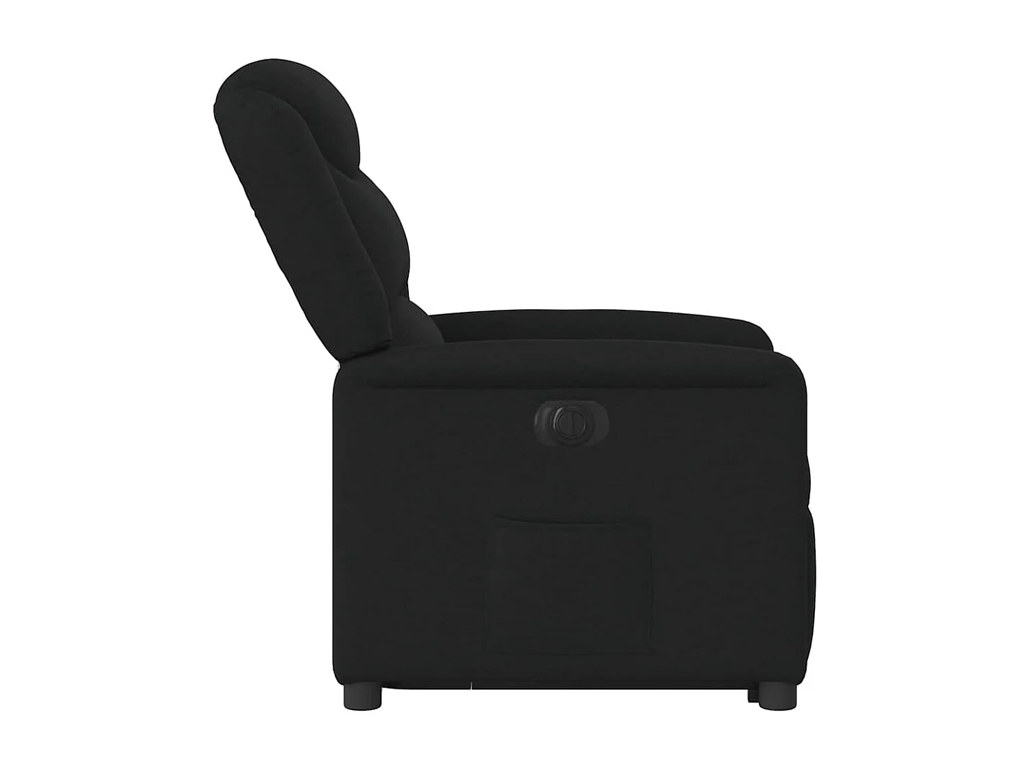 Fauteuil inclinable électrique noir tissu