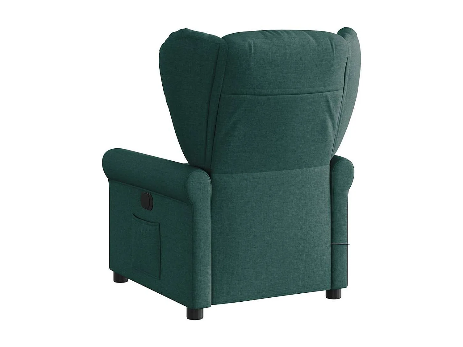 Fauteuil de massage inclinable électrique Vert foncé Tissu