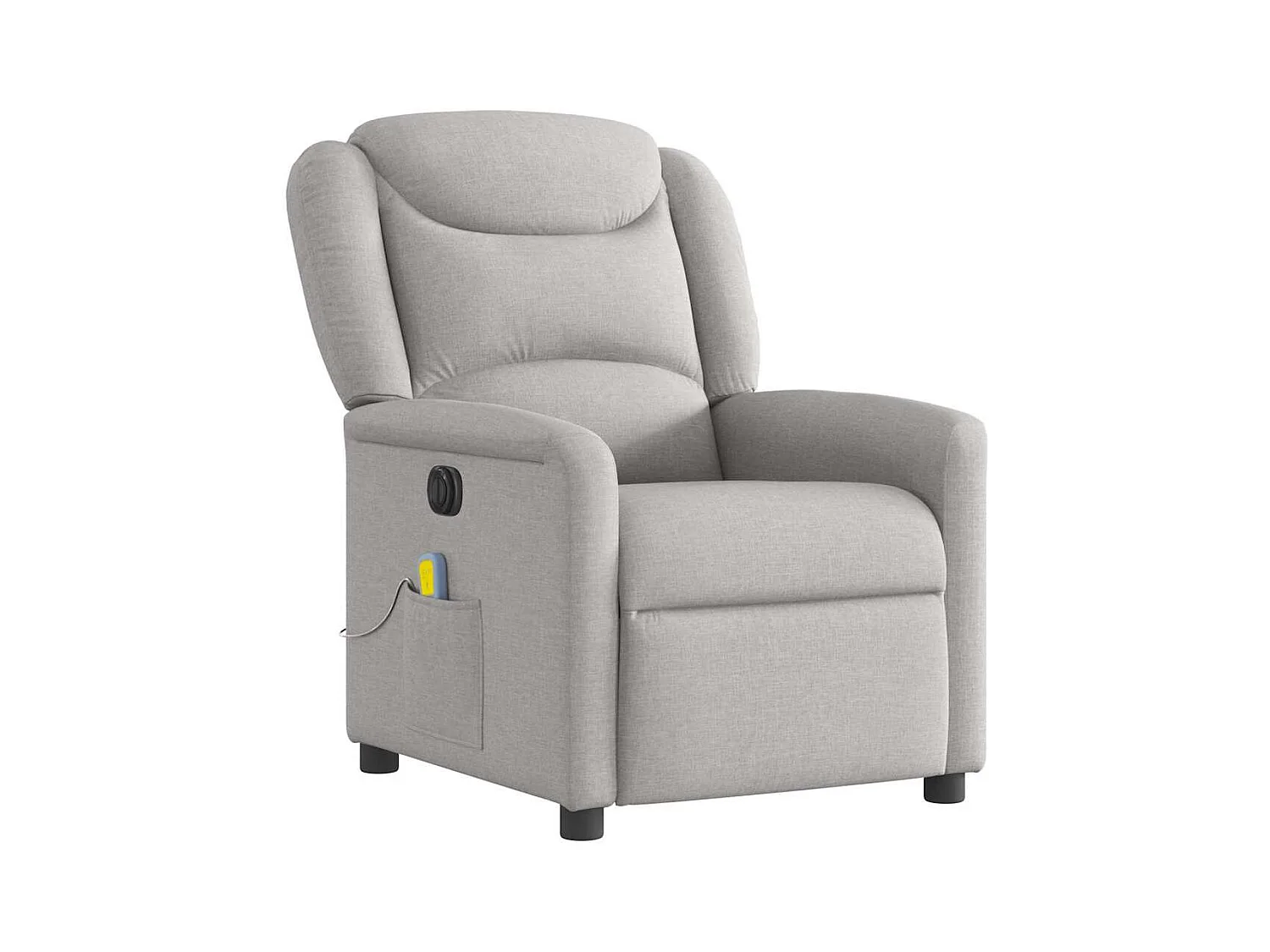 Fauteuil de massage inclinable électrique gris nuage tissu