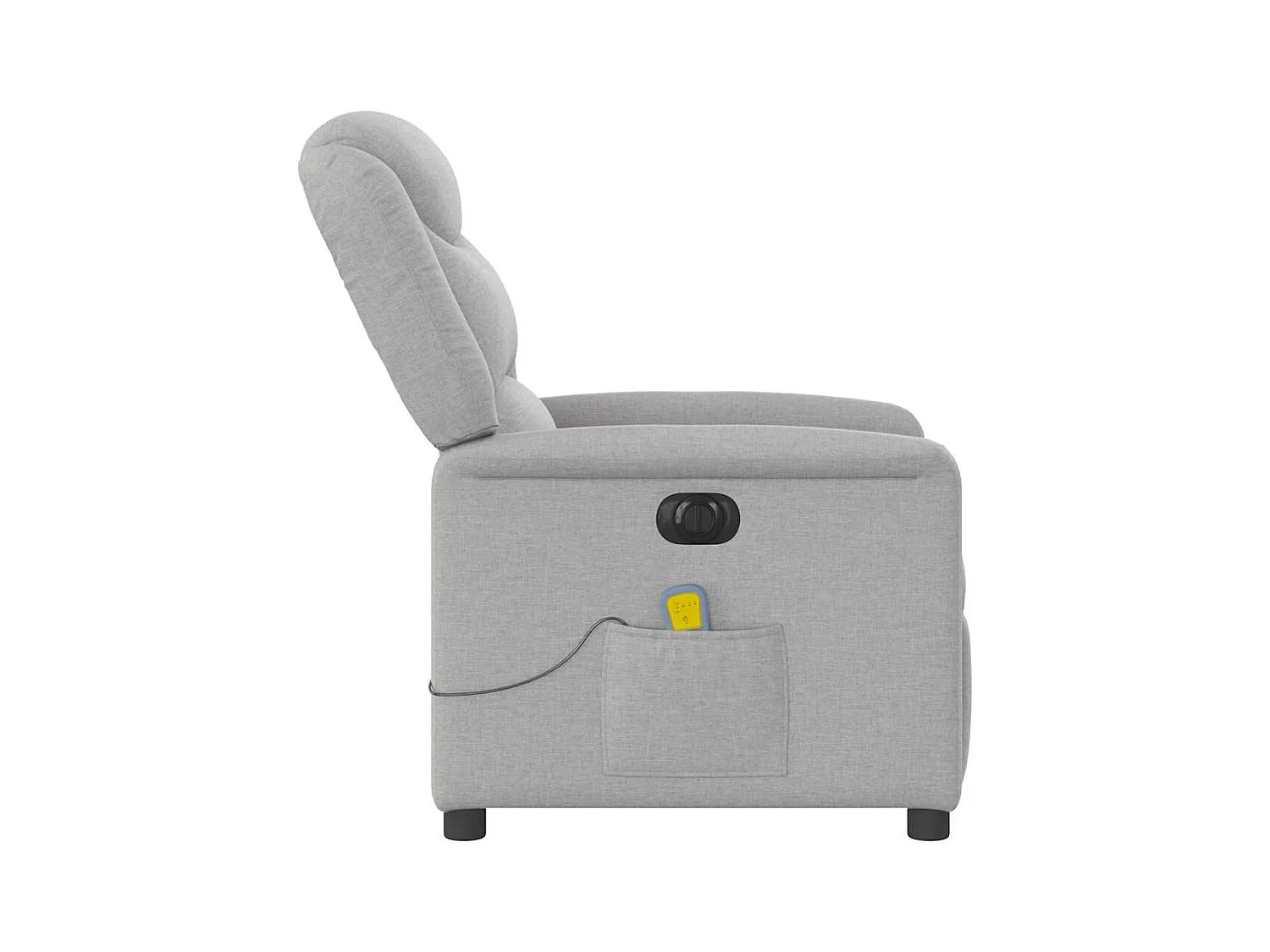 Fauteuil de massage inclinable électrique gris nuage tissu