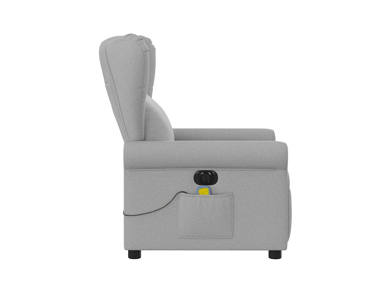 Fauteuil de massage inclinable électrique gris nuage tissu