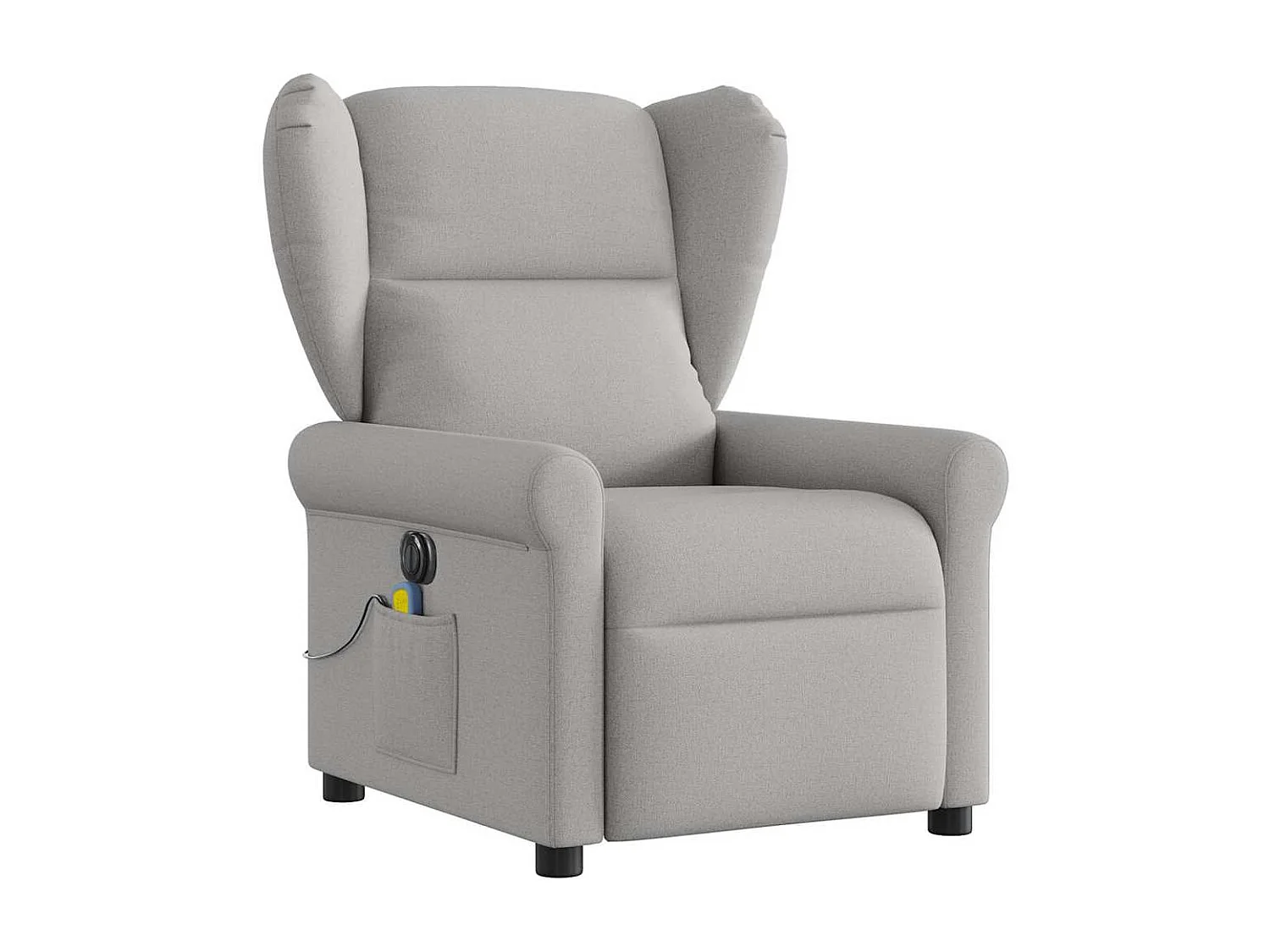 Fauteuil de massage inclinable électrique gris nuage tissu