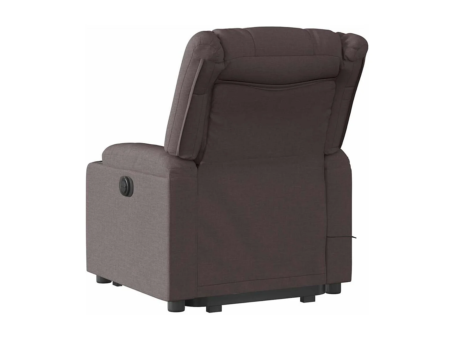 Fauteuil inclinable de massage électrique Marron foncé Tissu