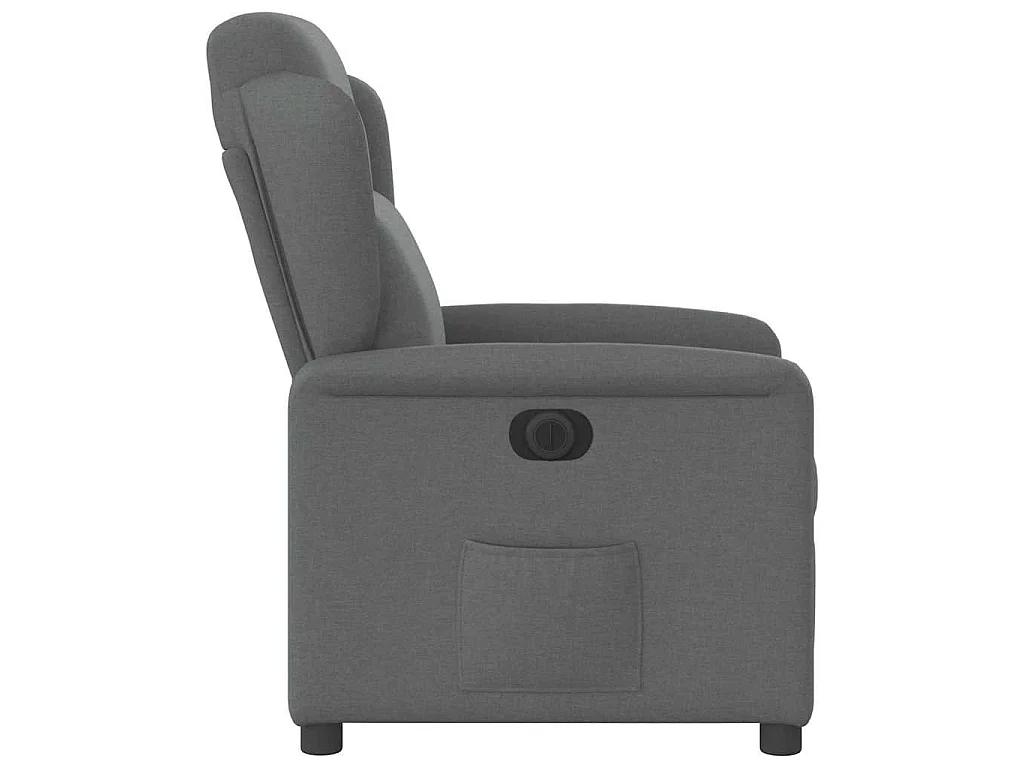 Poltrona reclinabile elettrica Tessuto grigio scuro