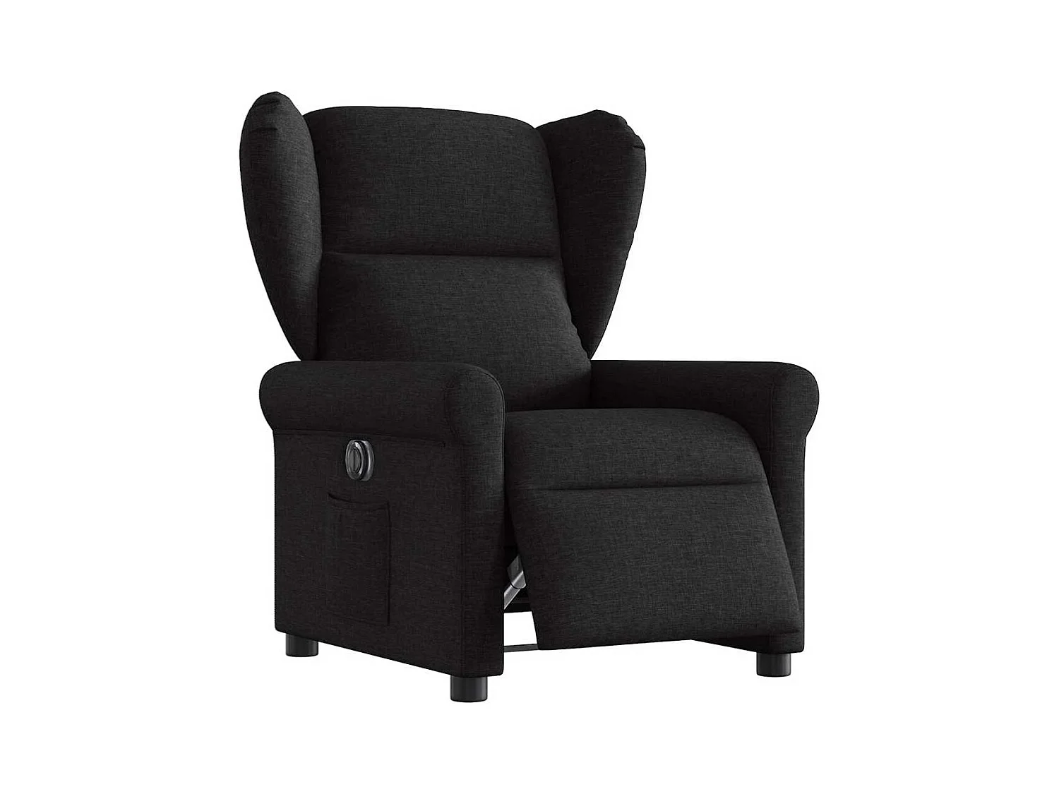Fauteuil inclinable électrique Noir Tissu