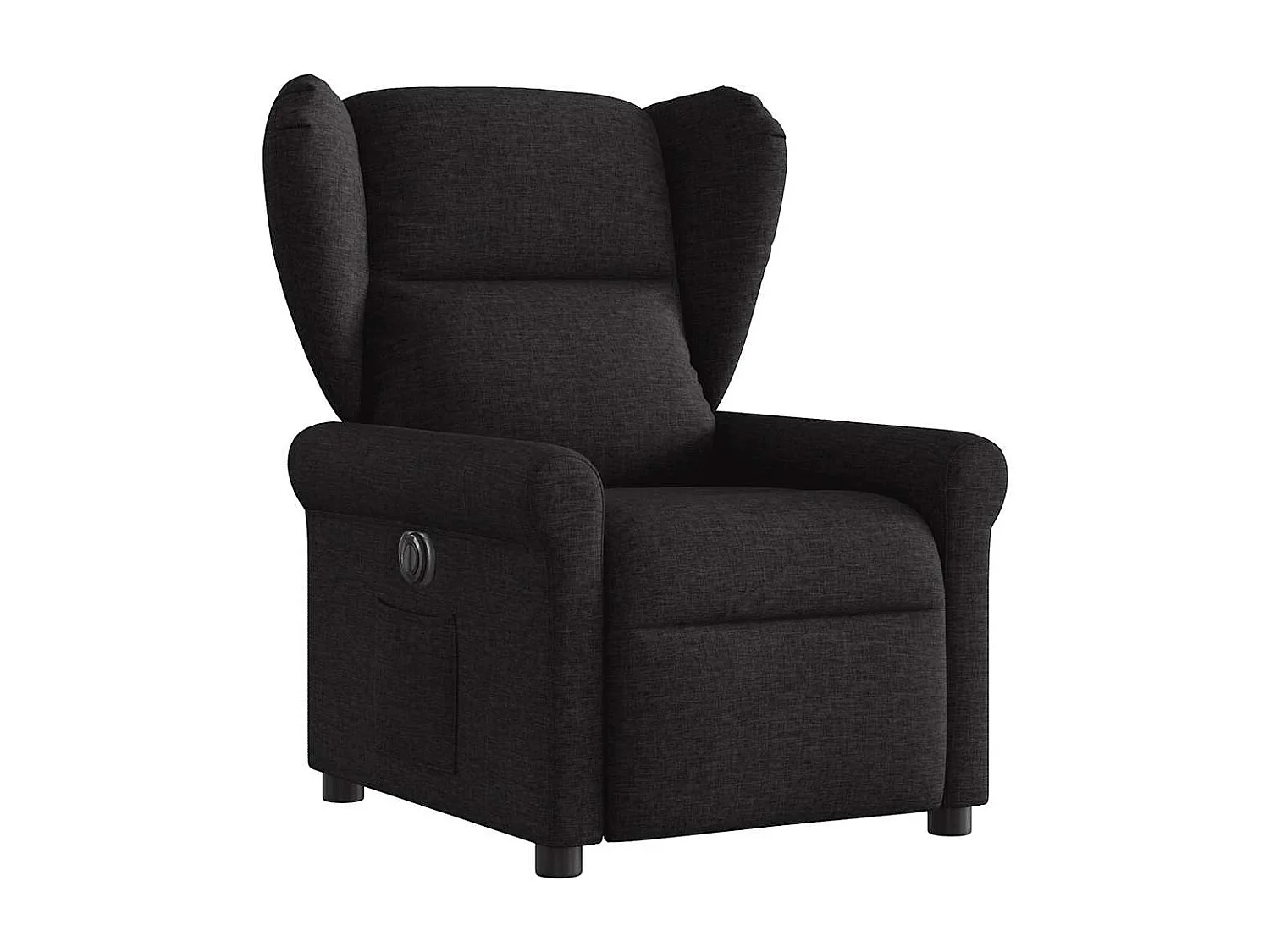 Fauteuil inclinable électrique Noir Tissu