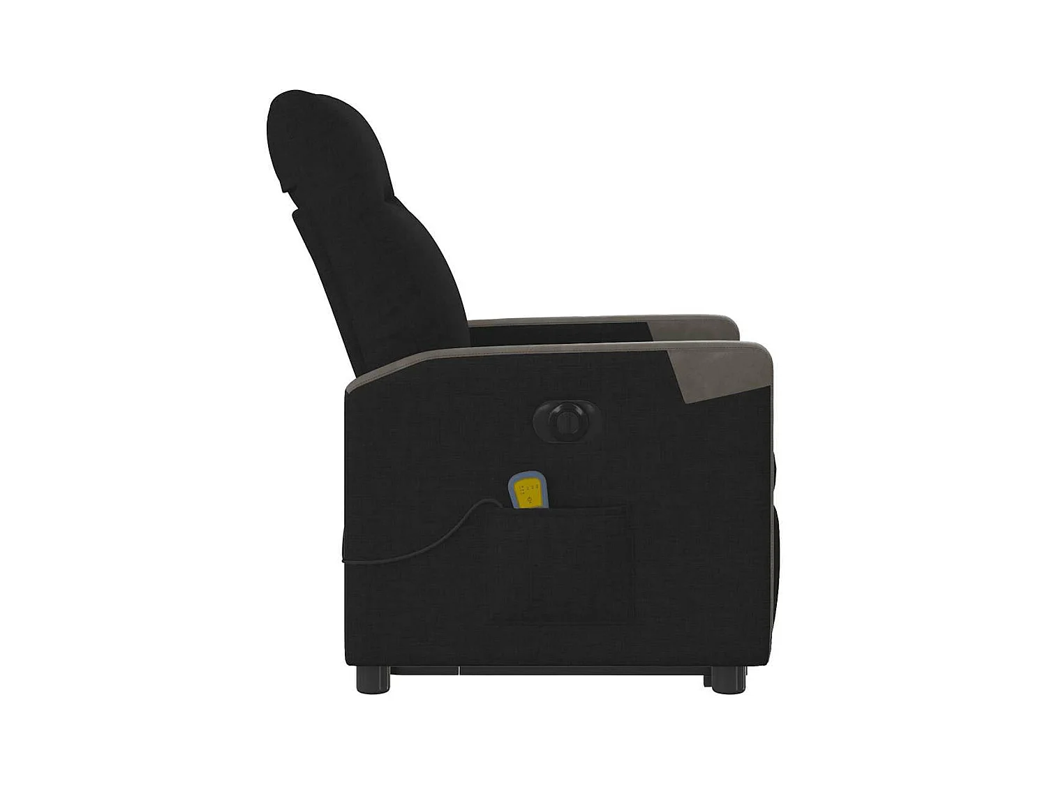 Fauteuil inclinable de massage électrique Noir Tissu