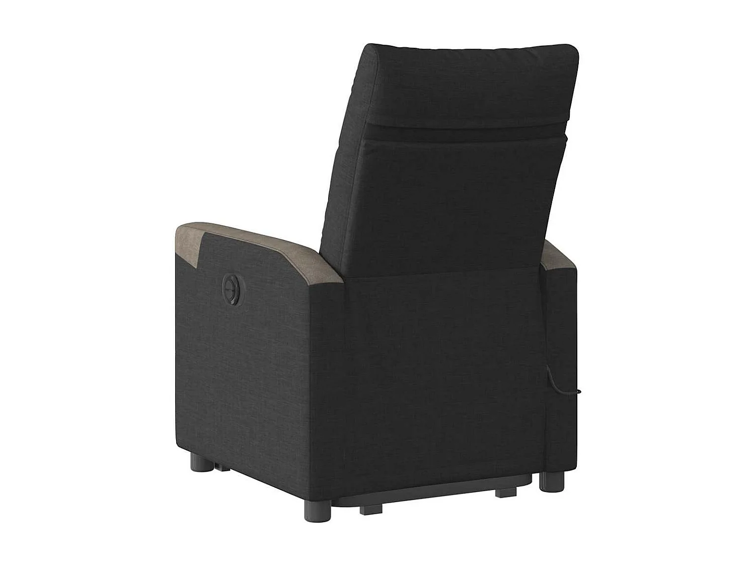 Fauteuil inclinable de massage électrique Noir Tissu