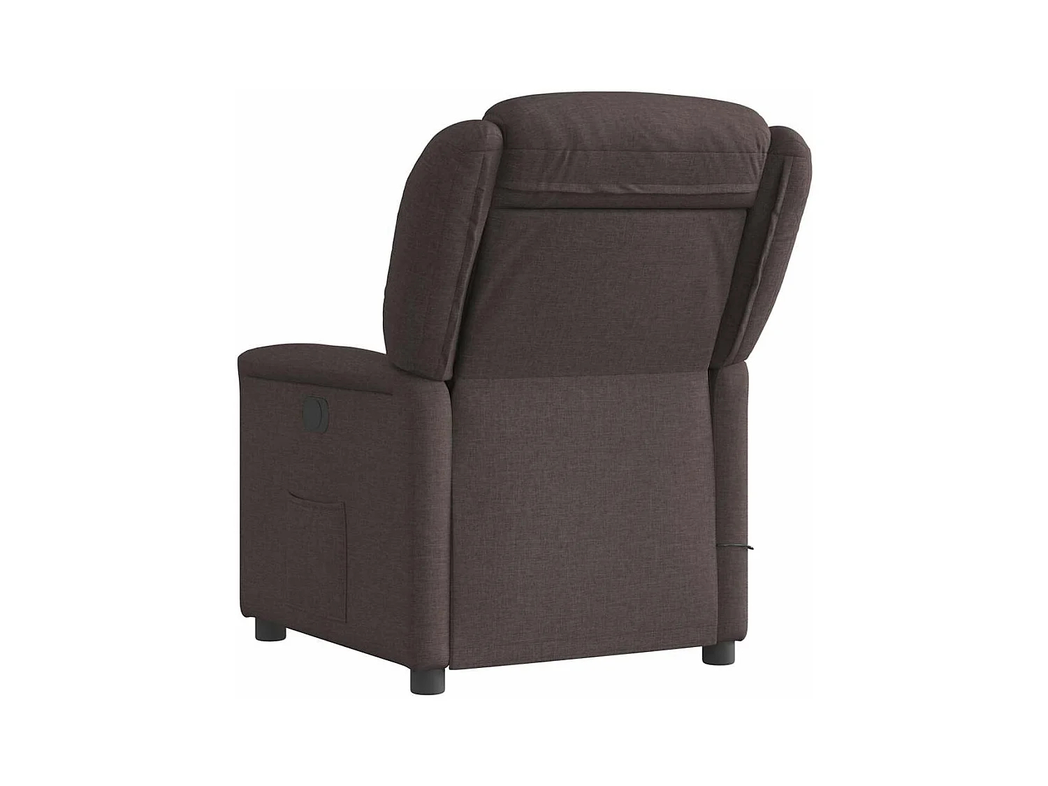 Fauteuil de massage inclinable électrique Marron foncé Tissu