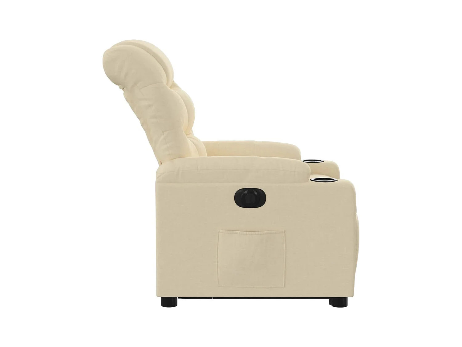 Fauteuil inclinable électrique crème tissu