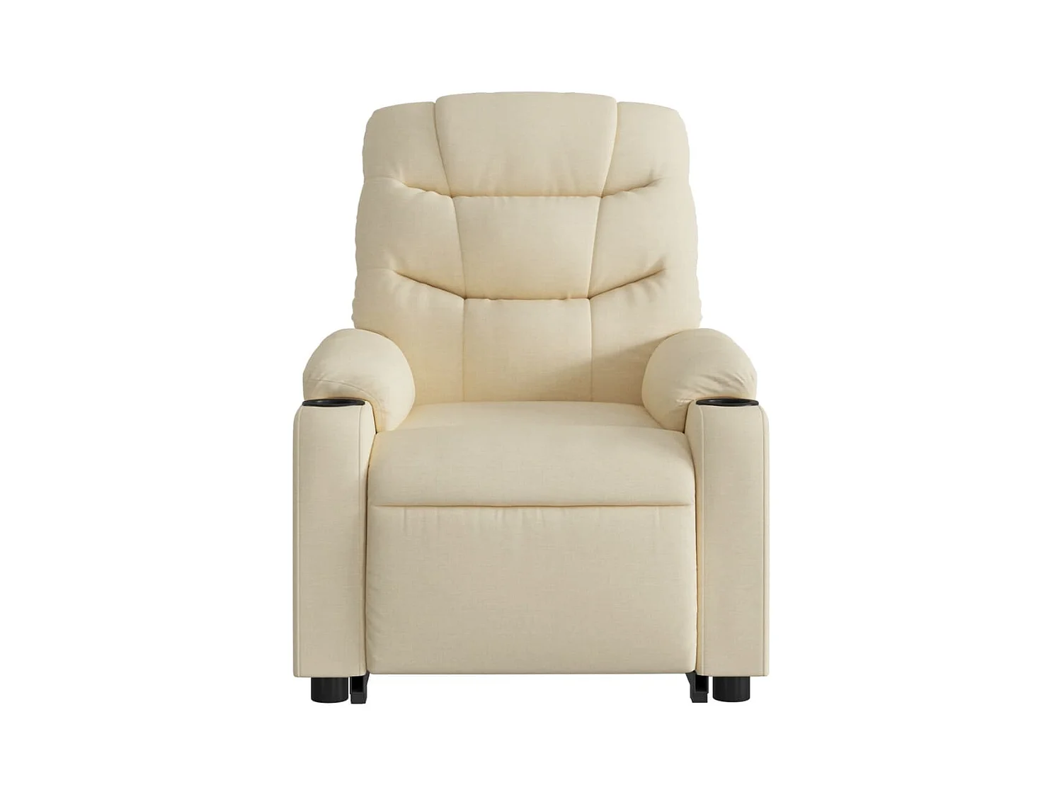 Fauteuil inclinable électrique crème tissu