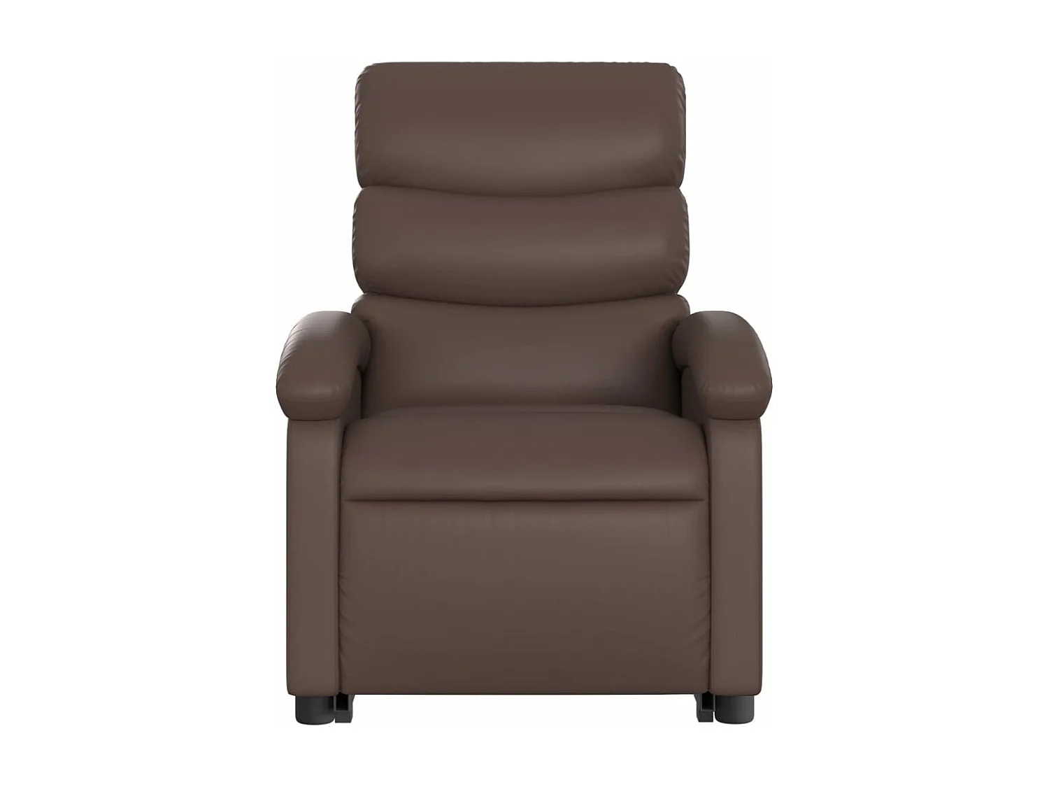 Fauteuil inclinable électrique marron similicuir
